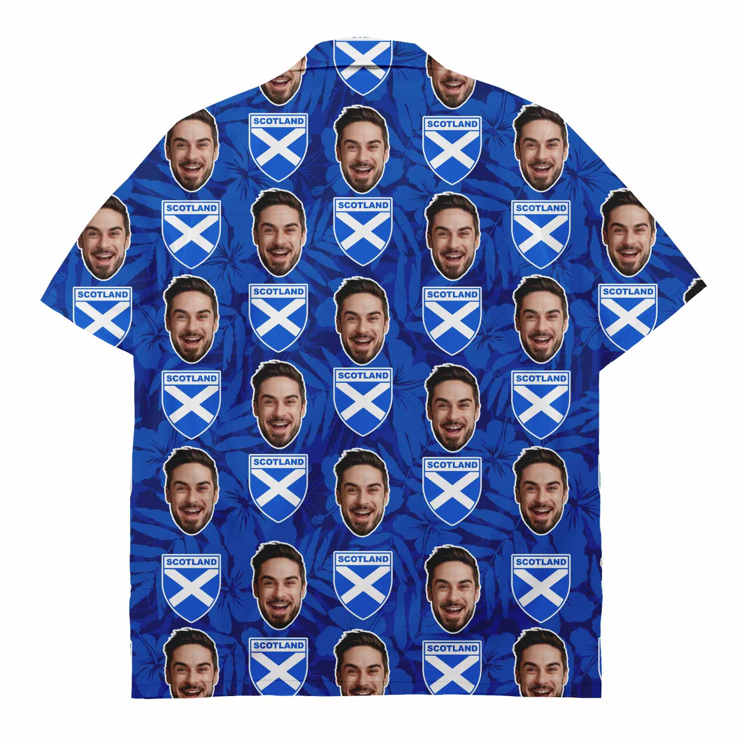 Scotland Crest Face Pattern Hawaiian Shirt