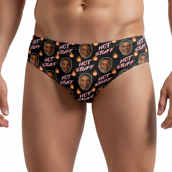 Hot Stuff Personalised Face Swim Trunks