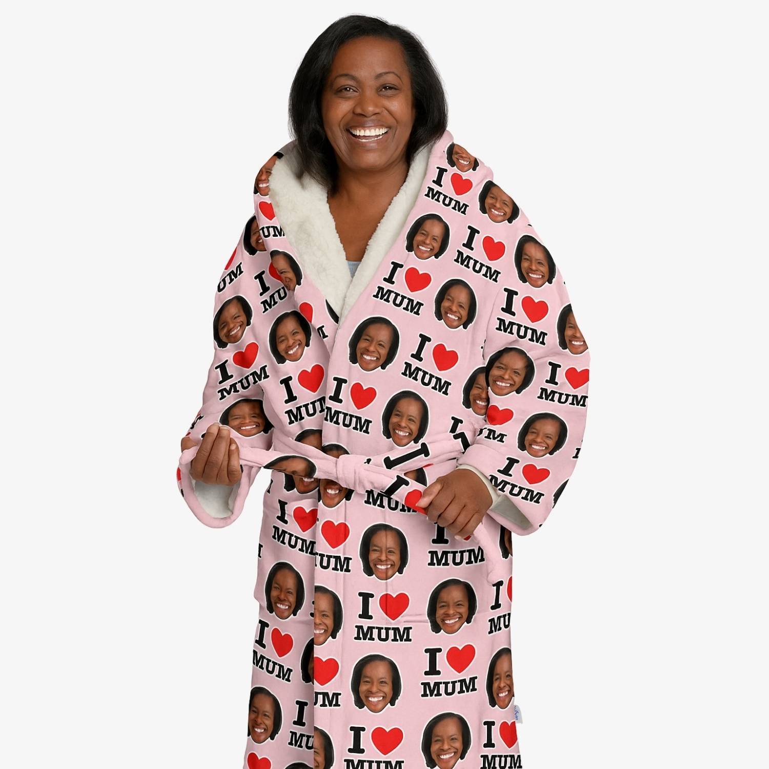 I Heart Mum Personalised Dressing Gown | Funny Custom Bath Robe