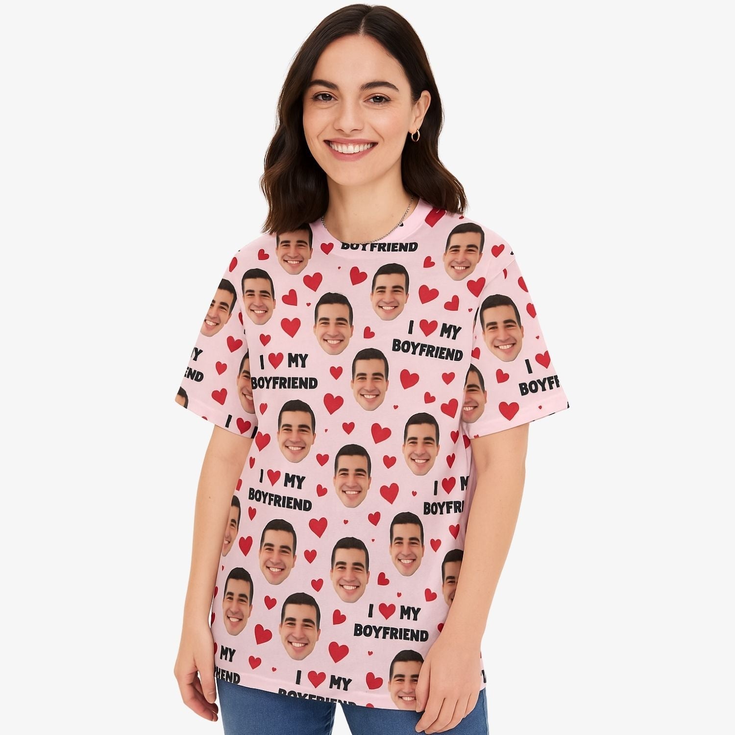 I Love My Boyfriend Custom T-Shirt