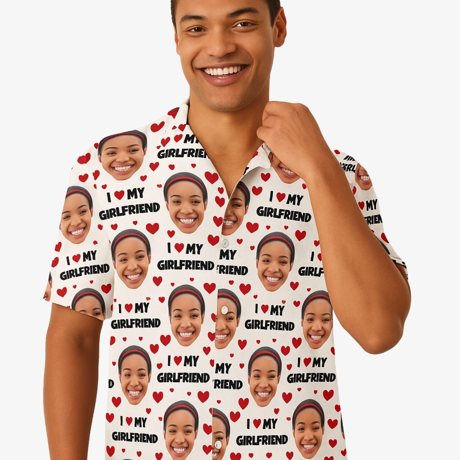 I Love My Girlfriend Custom Hawaiian Shirt