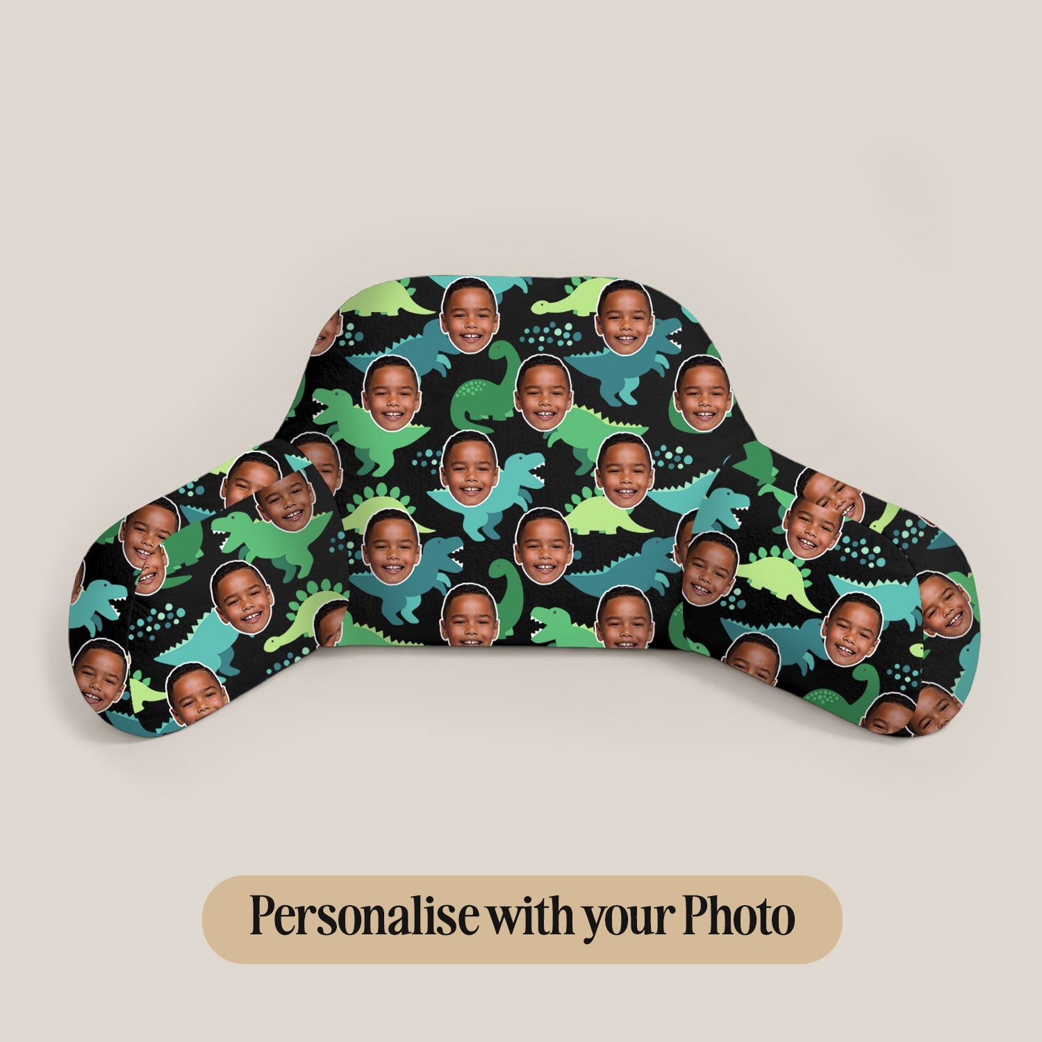 Personalised Kids Dinosaur Cuddle Cushion