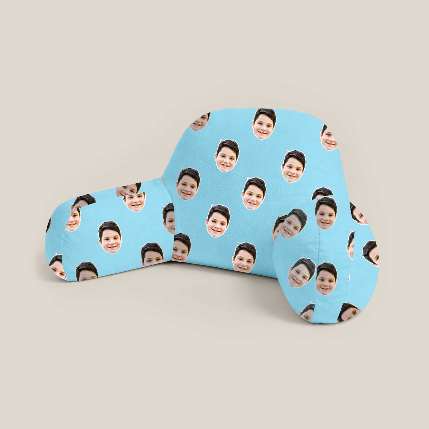 Personalised Kids Face Pattern Cuddle Cushion