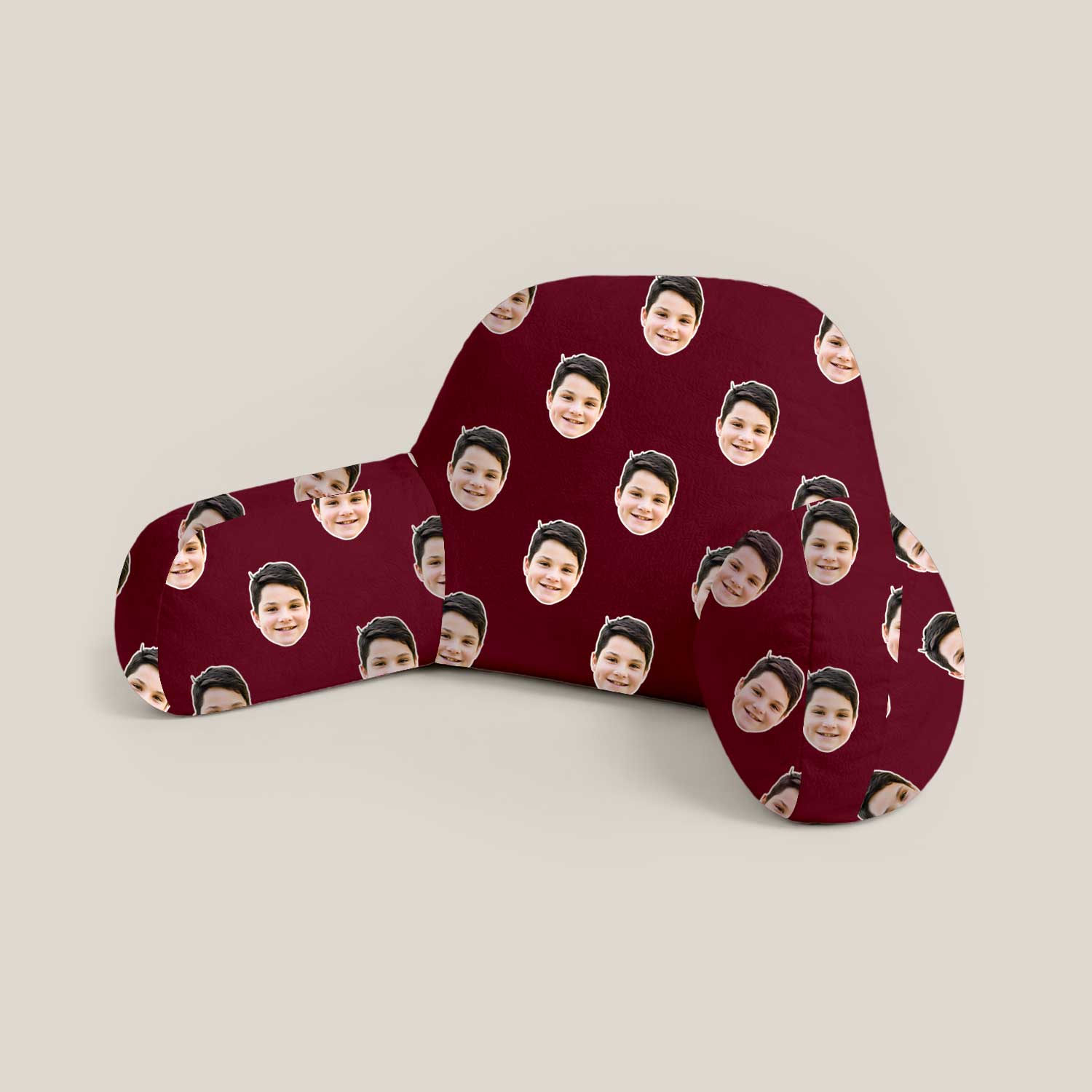 Personalised Kids Face Pattern Cuddle Cushion