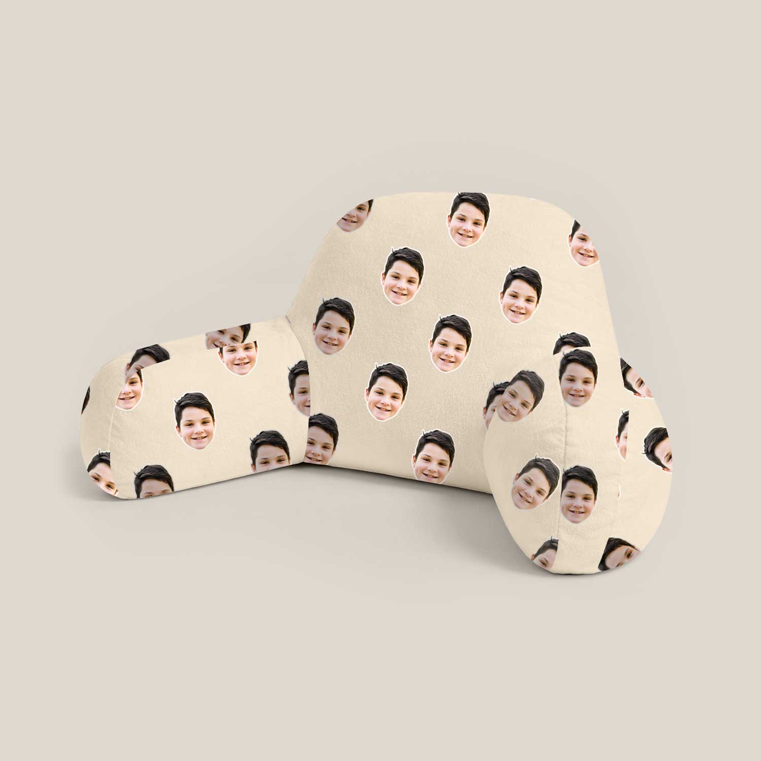 Personalised Kids Face Pattern Cuddle Cushion