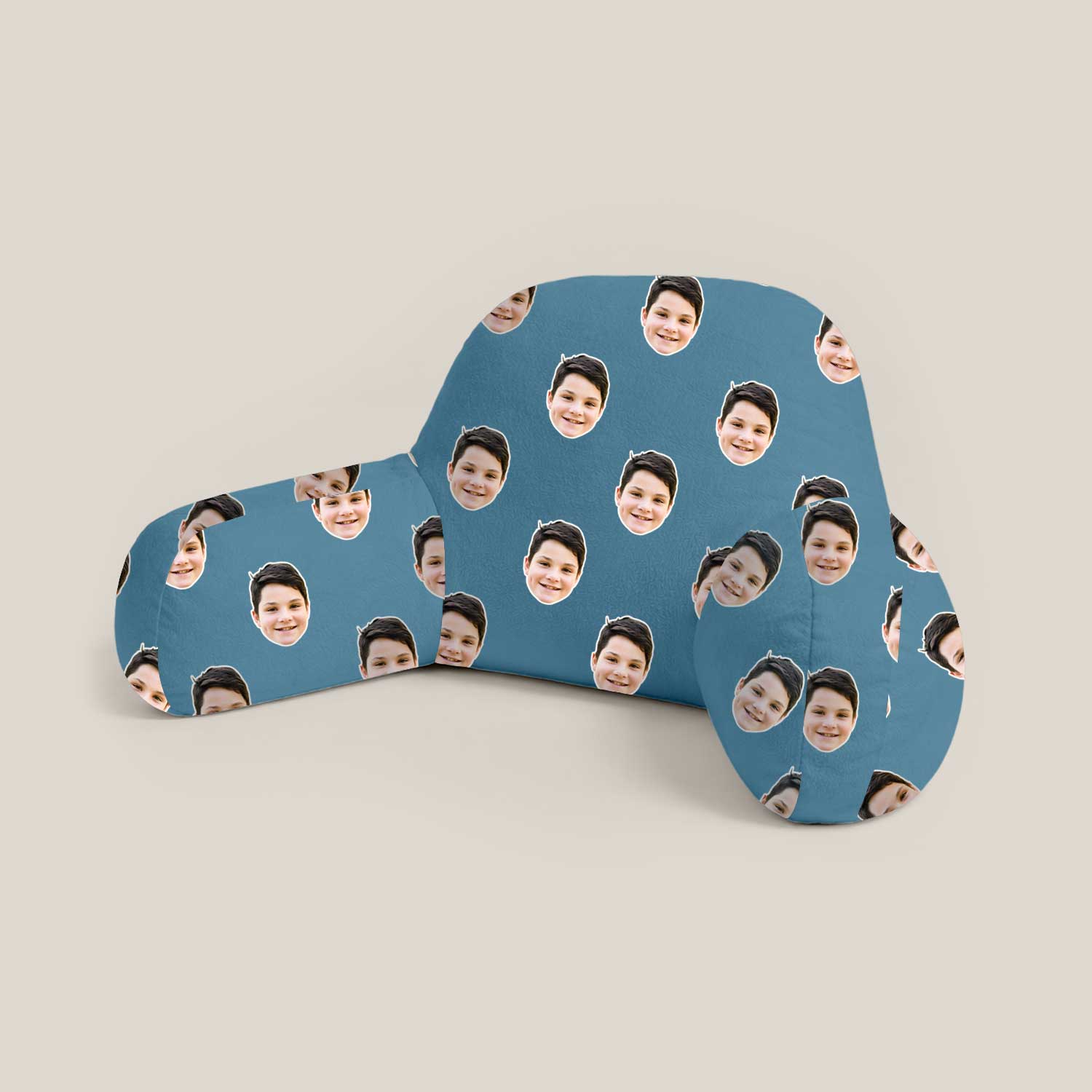 Personalised Kids Face Pattern Cuddle Cushion