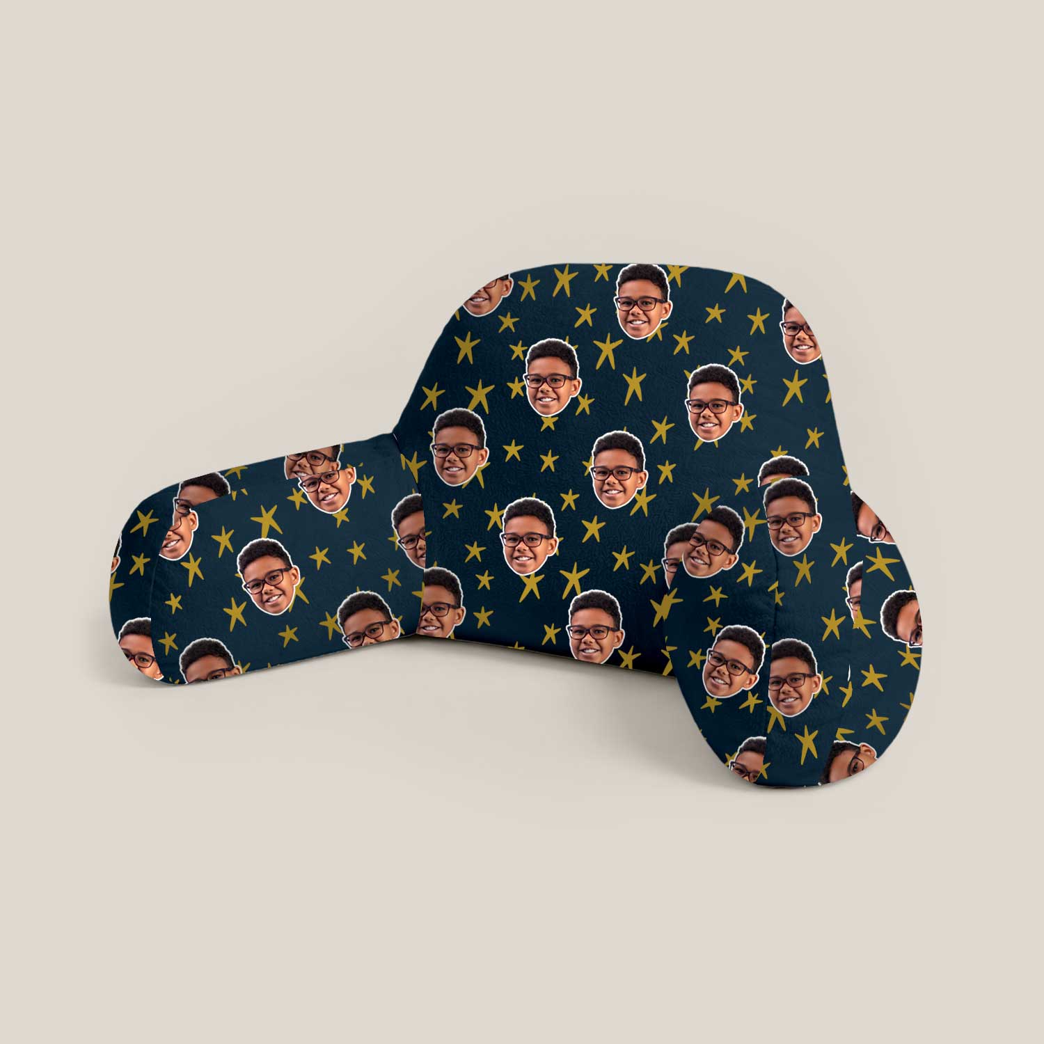 Personalised Kids Star Pattern Cuddle Cushion