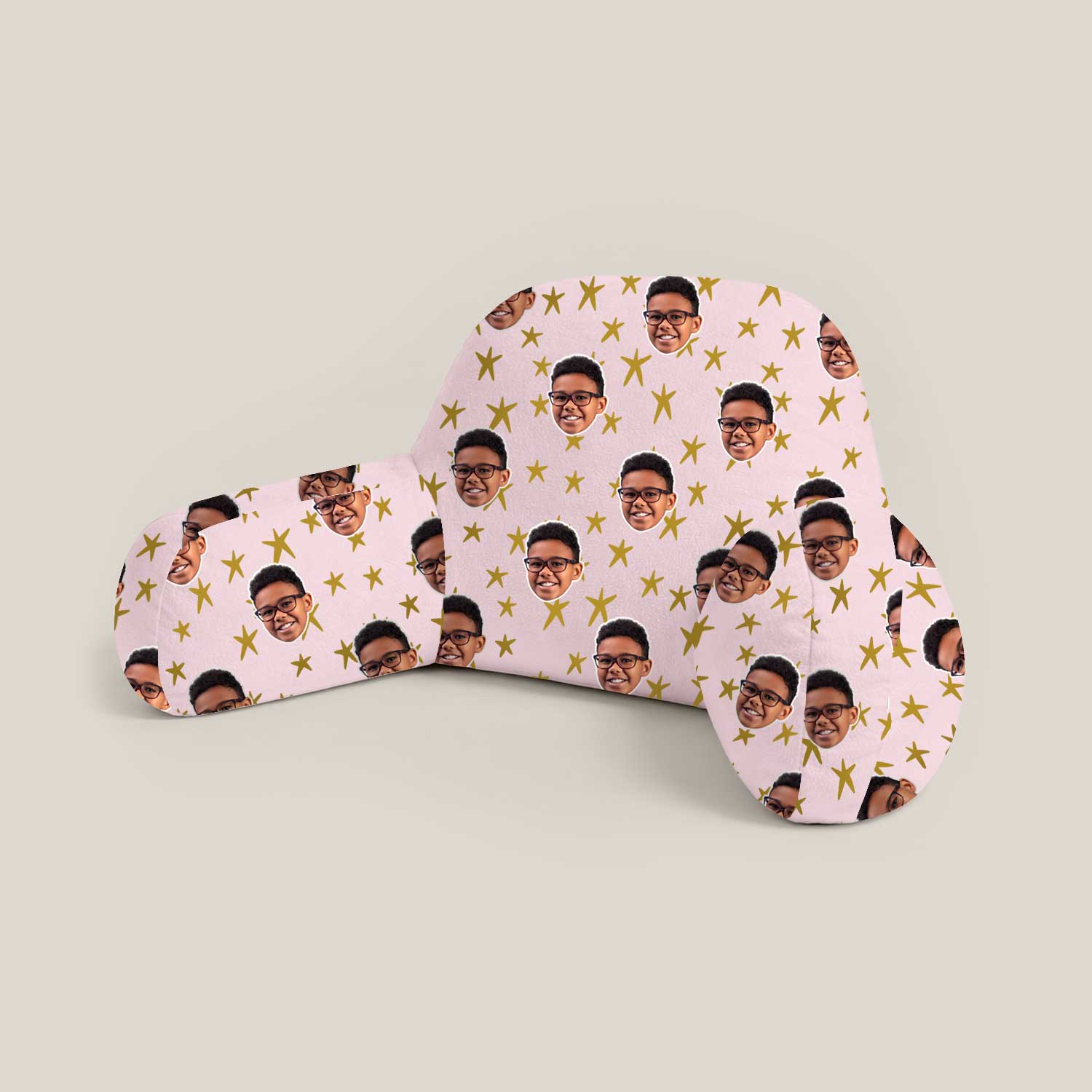 Personalised Kids Star Pattern Cuddle Cushion