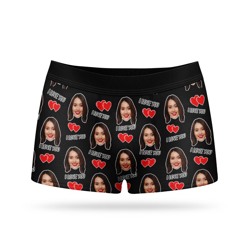 I Love You Valentines Personalised Boxers