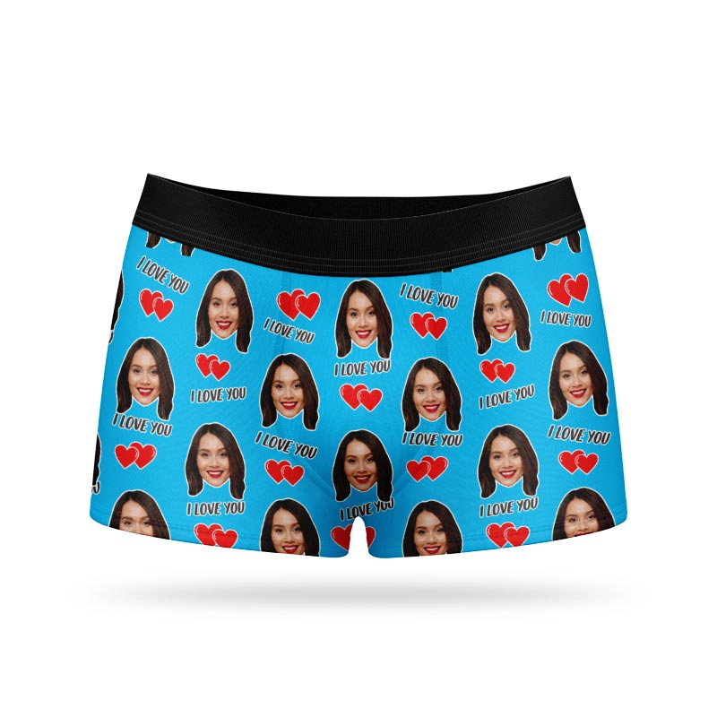 I Love You Valentines Personalised Boxers