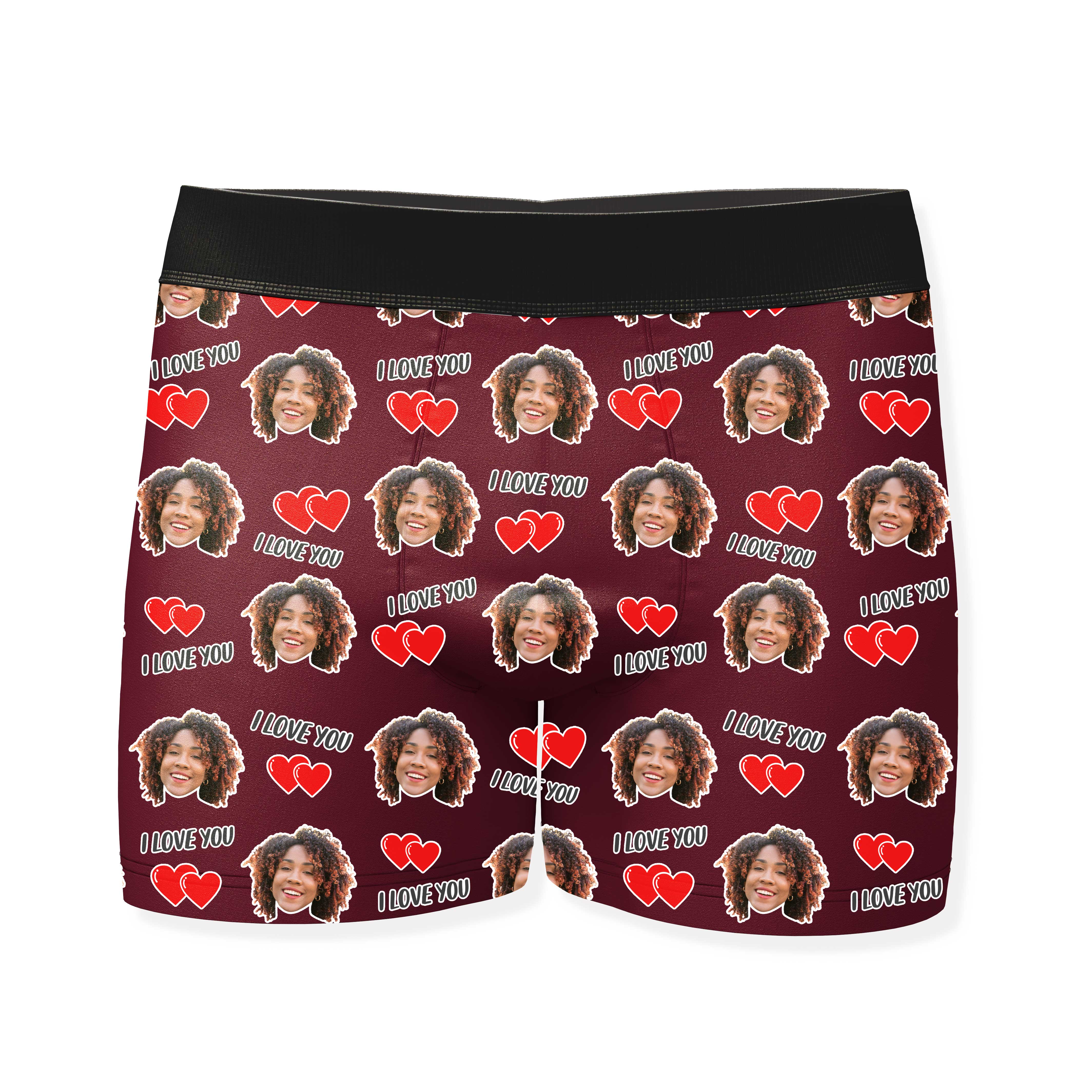 I Love You Valentines Personalised Boxers
