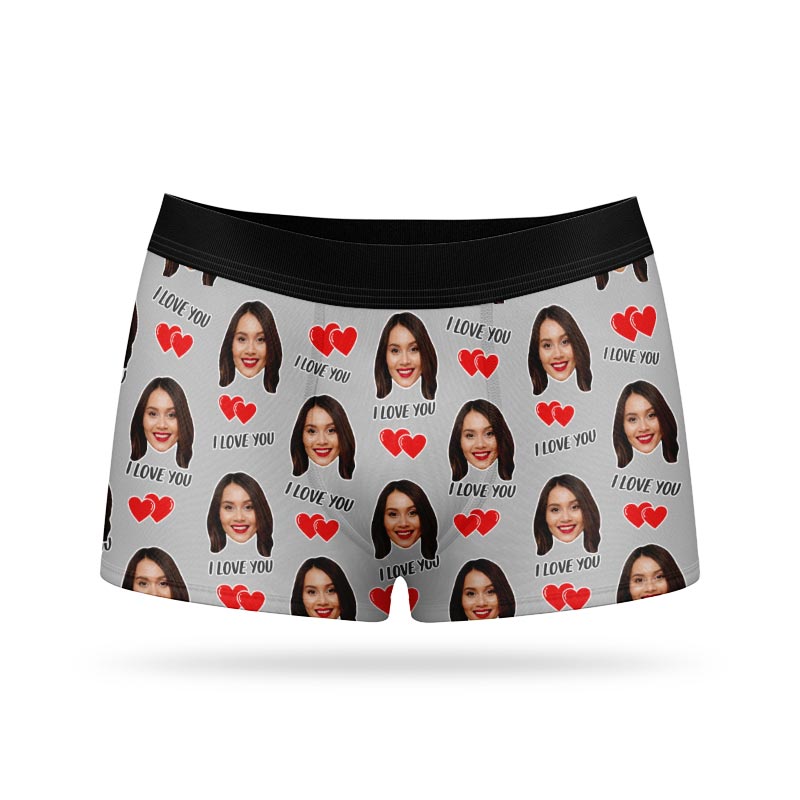 I Love You Valentines Personalised Boxers