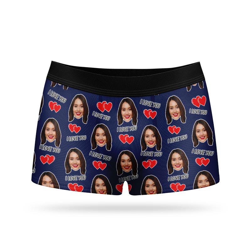 I Love You Valentines Personalised Boxers