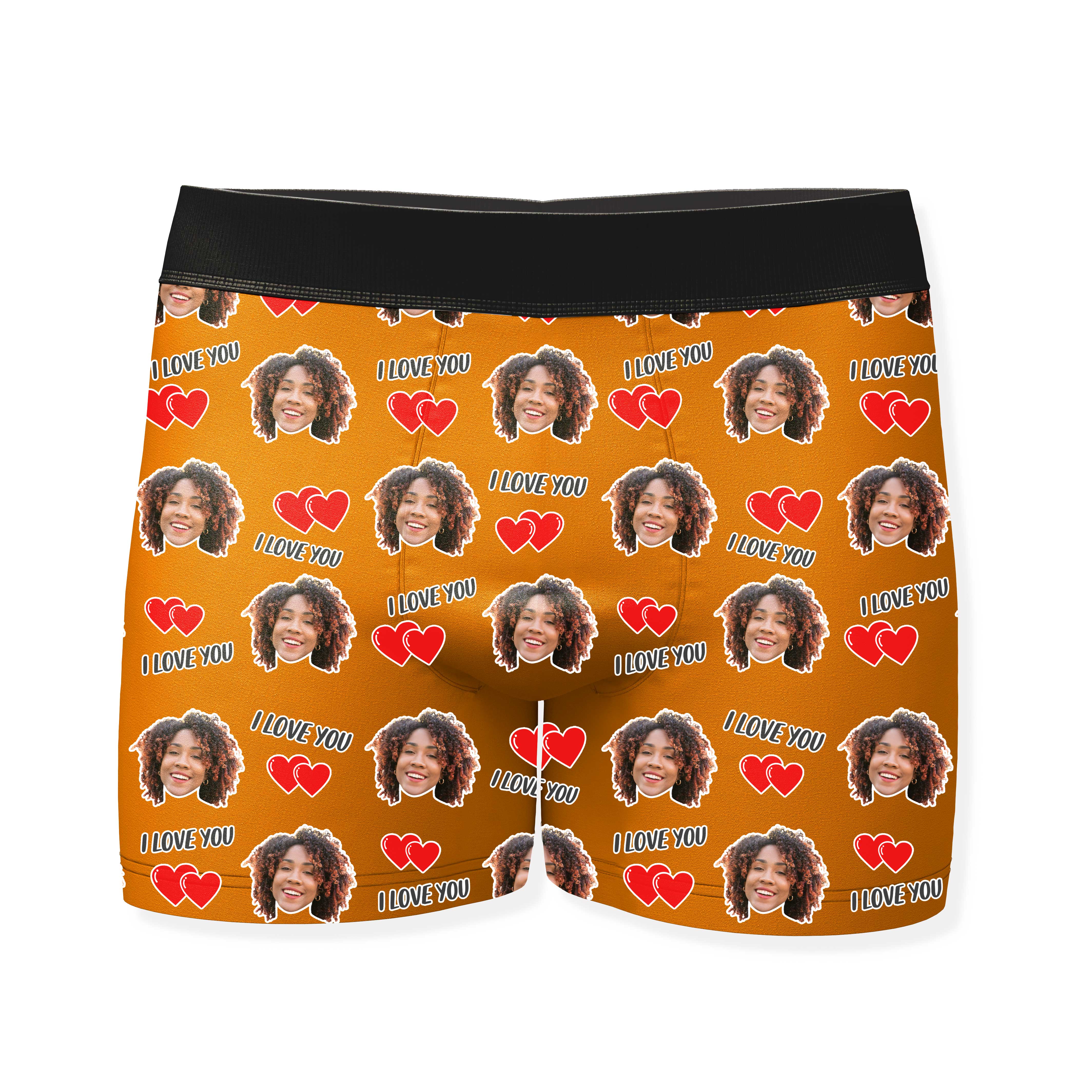I Love You Valentines Personalised Boxers