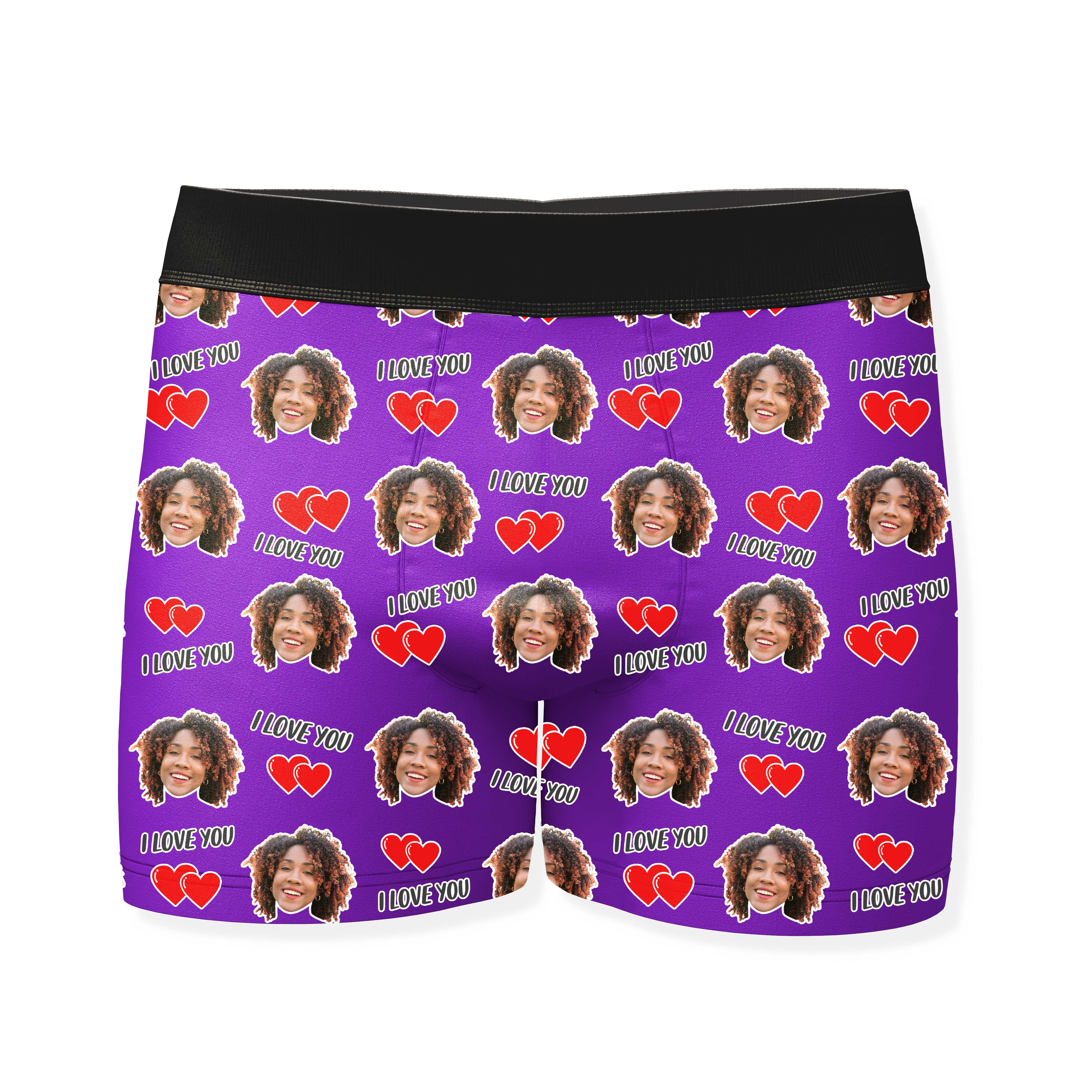 I Love You Valentines Personalised Boxers
