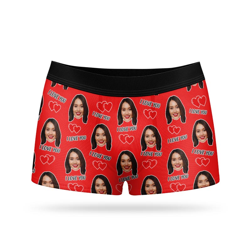 I Love You Valentines Personalised Boxers