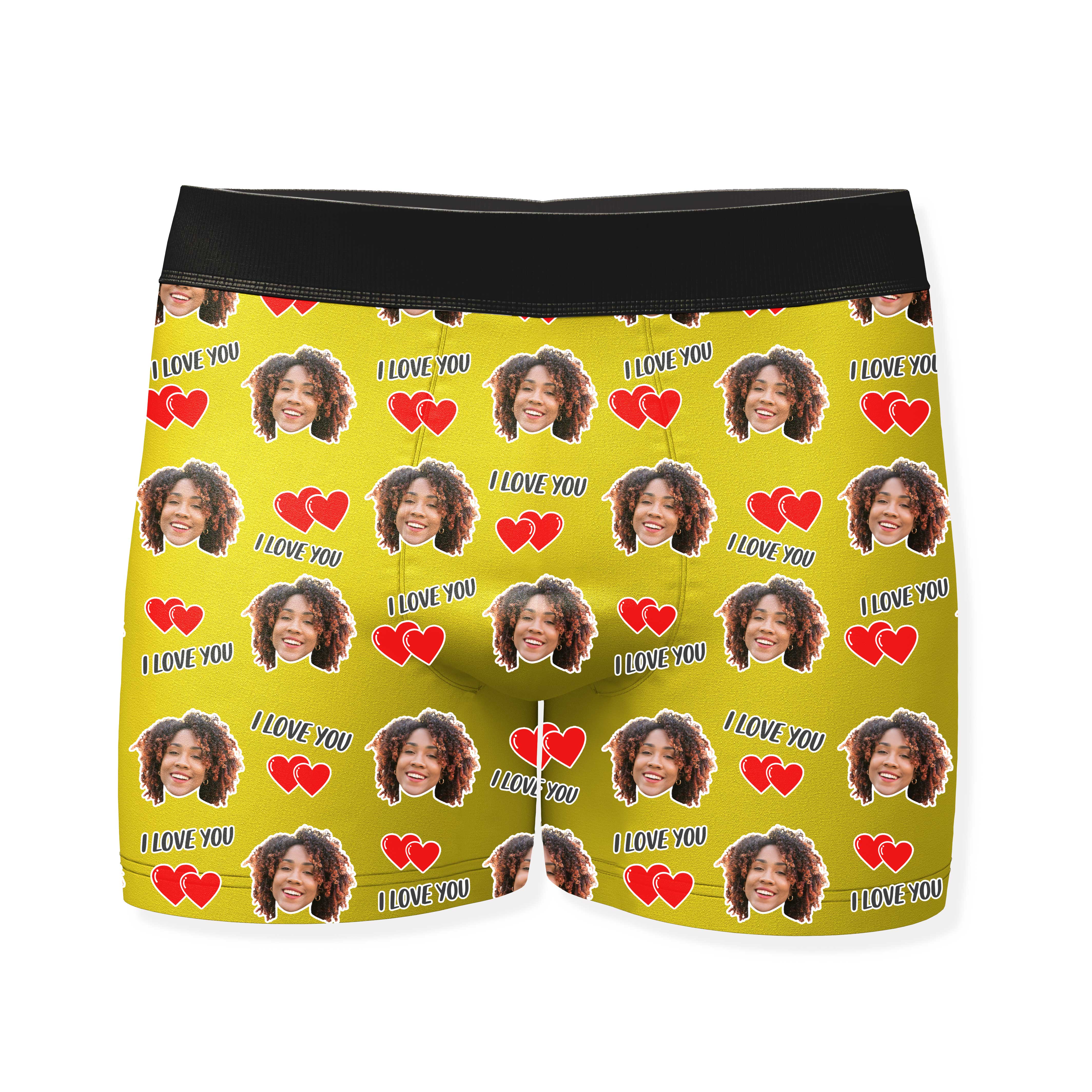 I Love You Valentines Personalised Boxers