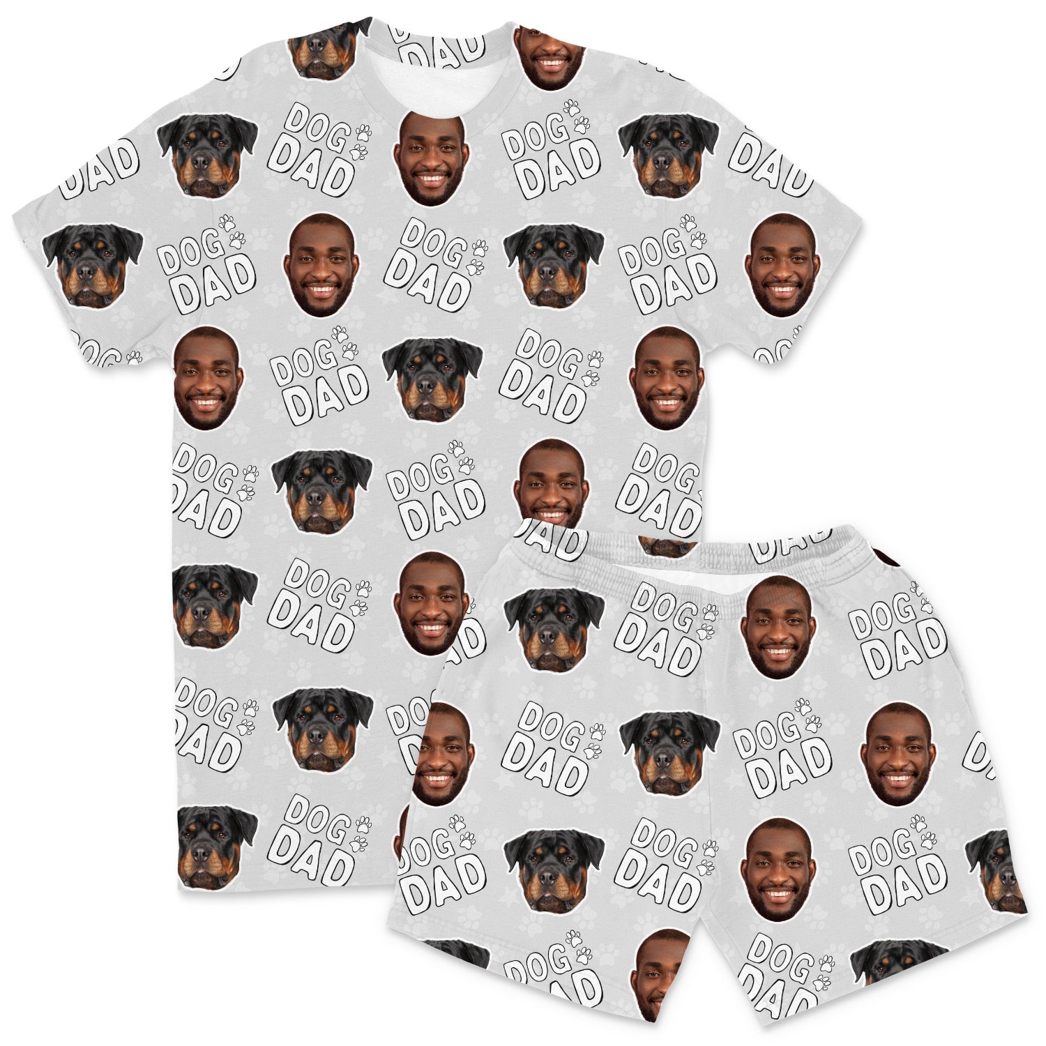 Men's Dog Dad Personalised PJs - Shorts Set