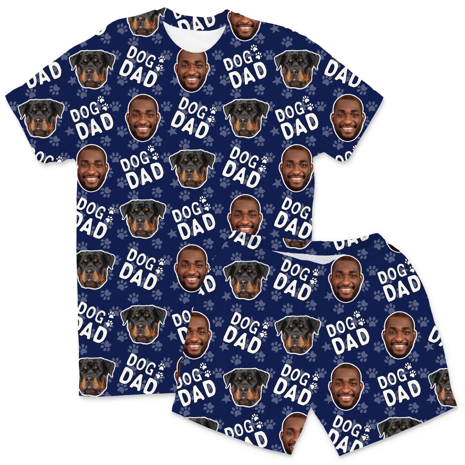 Men's Dog Dad Personalised PJs - Shorts Set