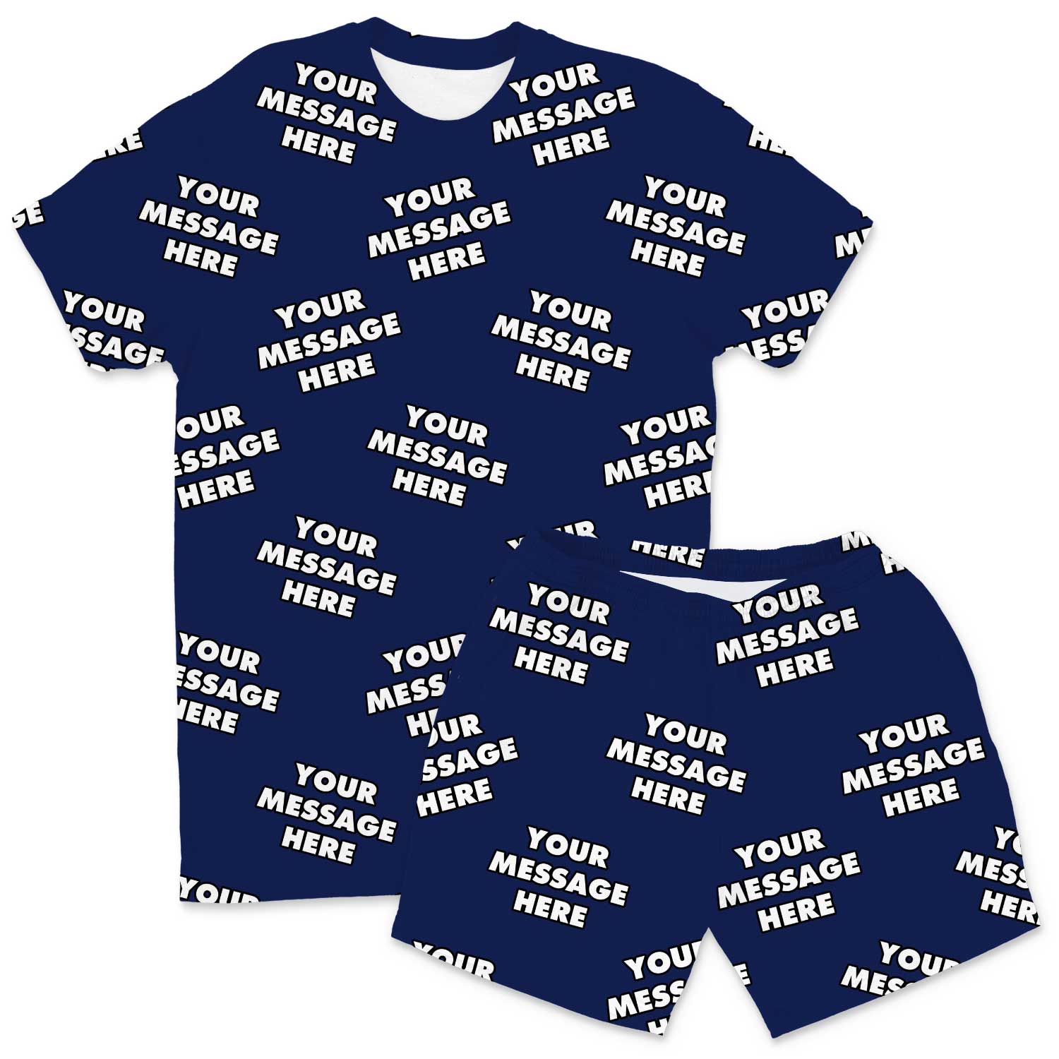 Your Message All Over Men's PJ Shorts Set