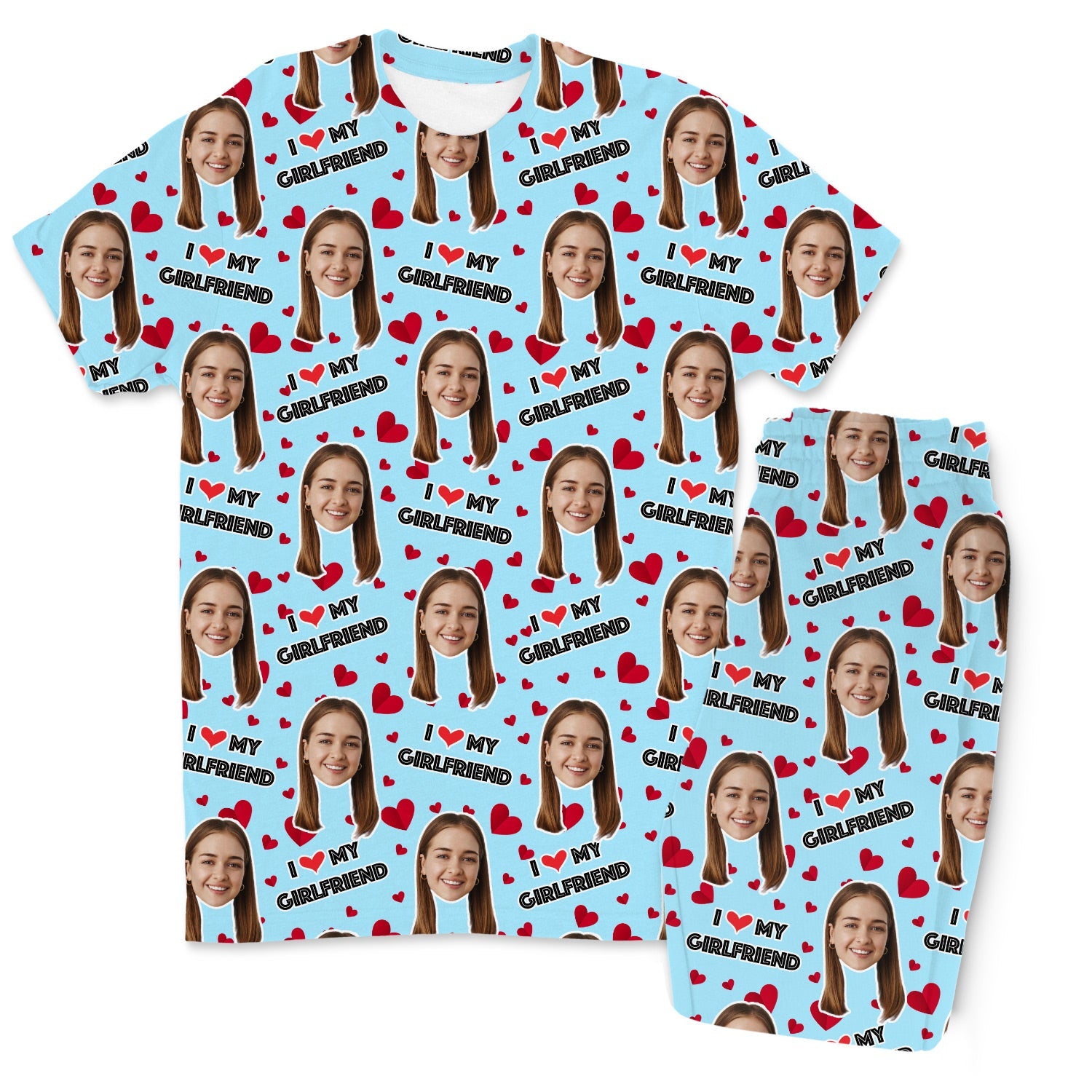 Men's I Love My Girlfriend Pyjamas - Trouser Set