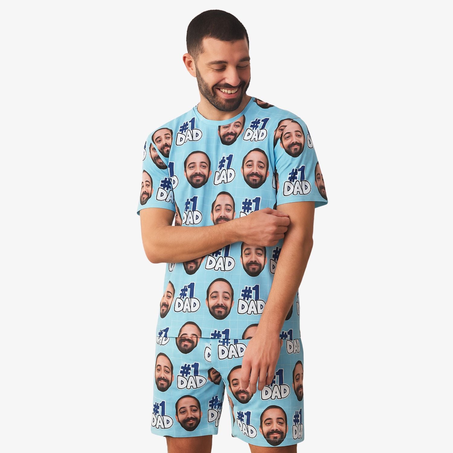 Number 1 Dad Personalised Pyjamas - Funny Men’s Custom PJs