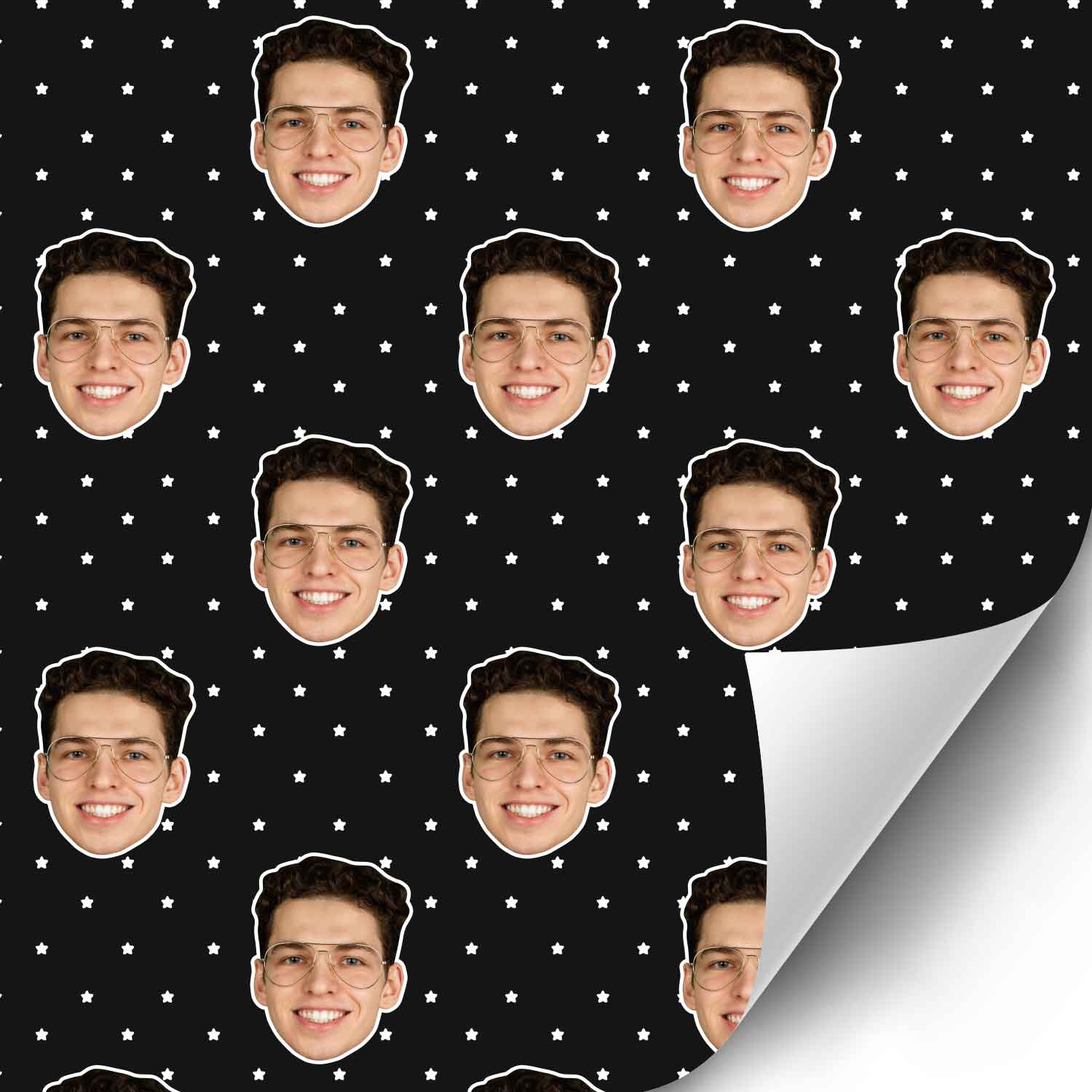 Your Face Stars Wrapping Paper