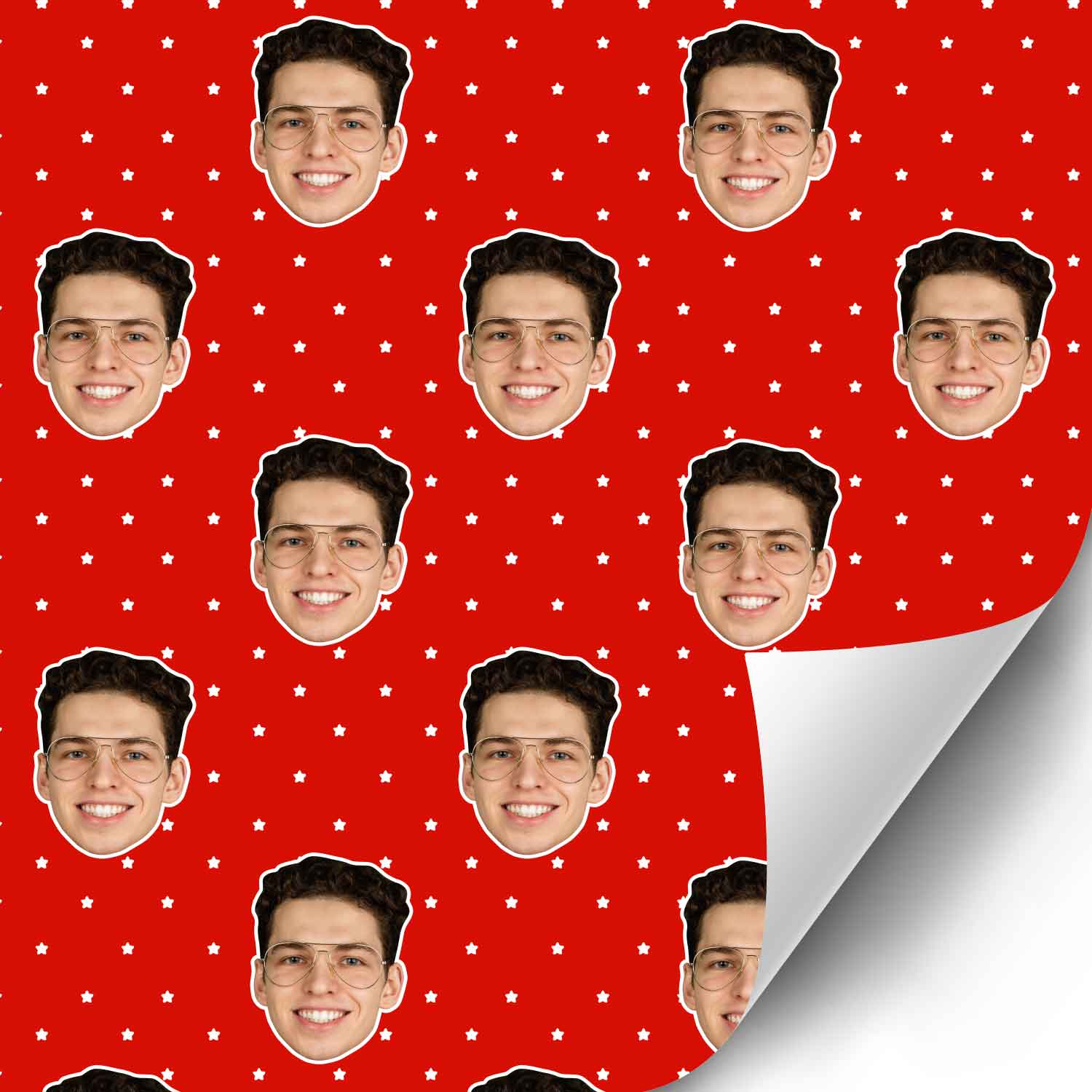 Your Face Stars Wrapping Paper