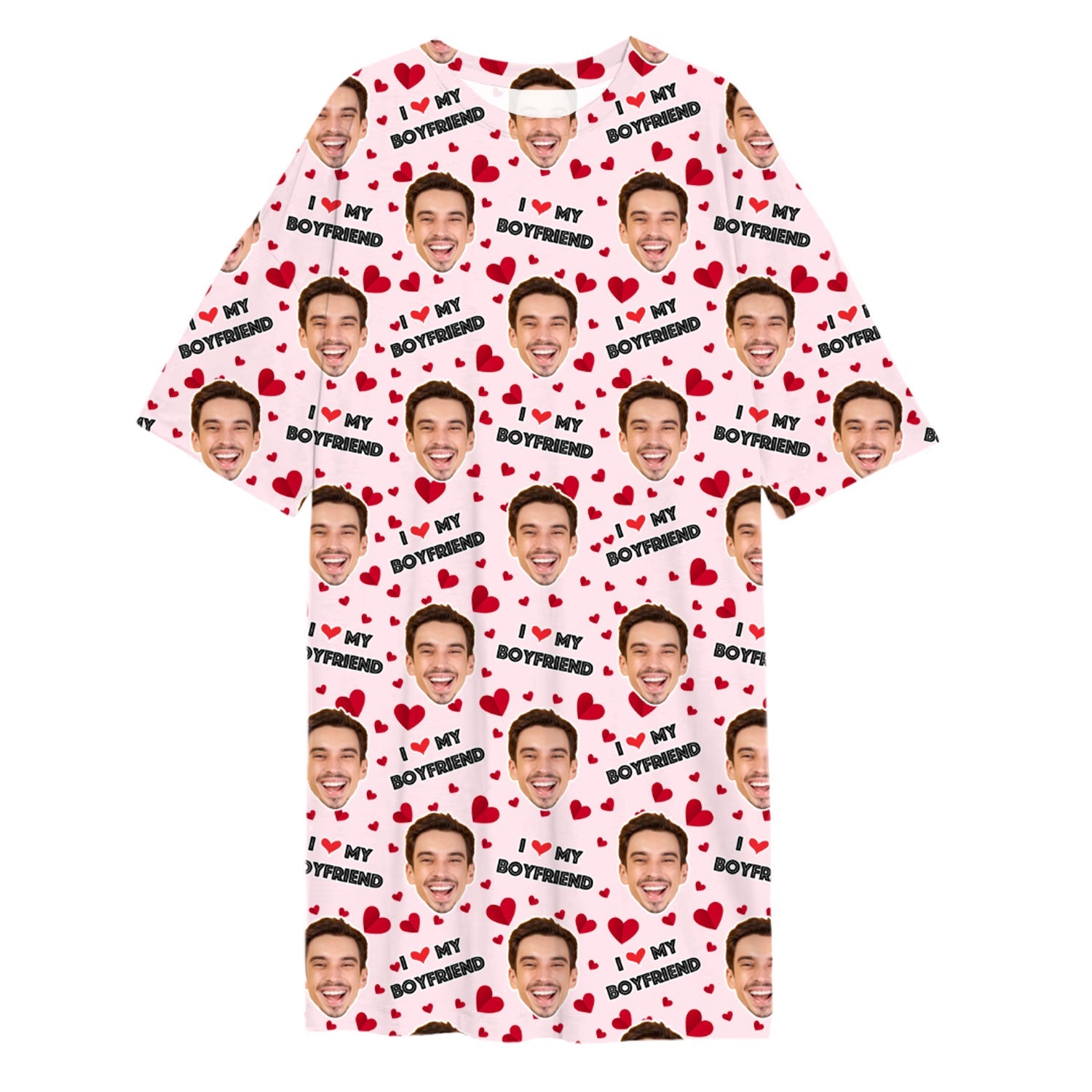 I Love My Boyfriend Custom Sleep Tee