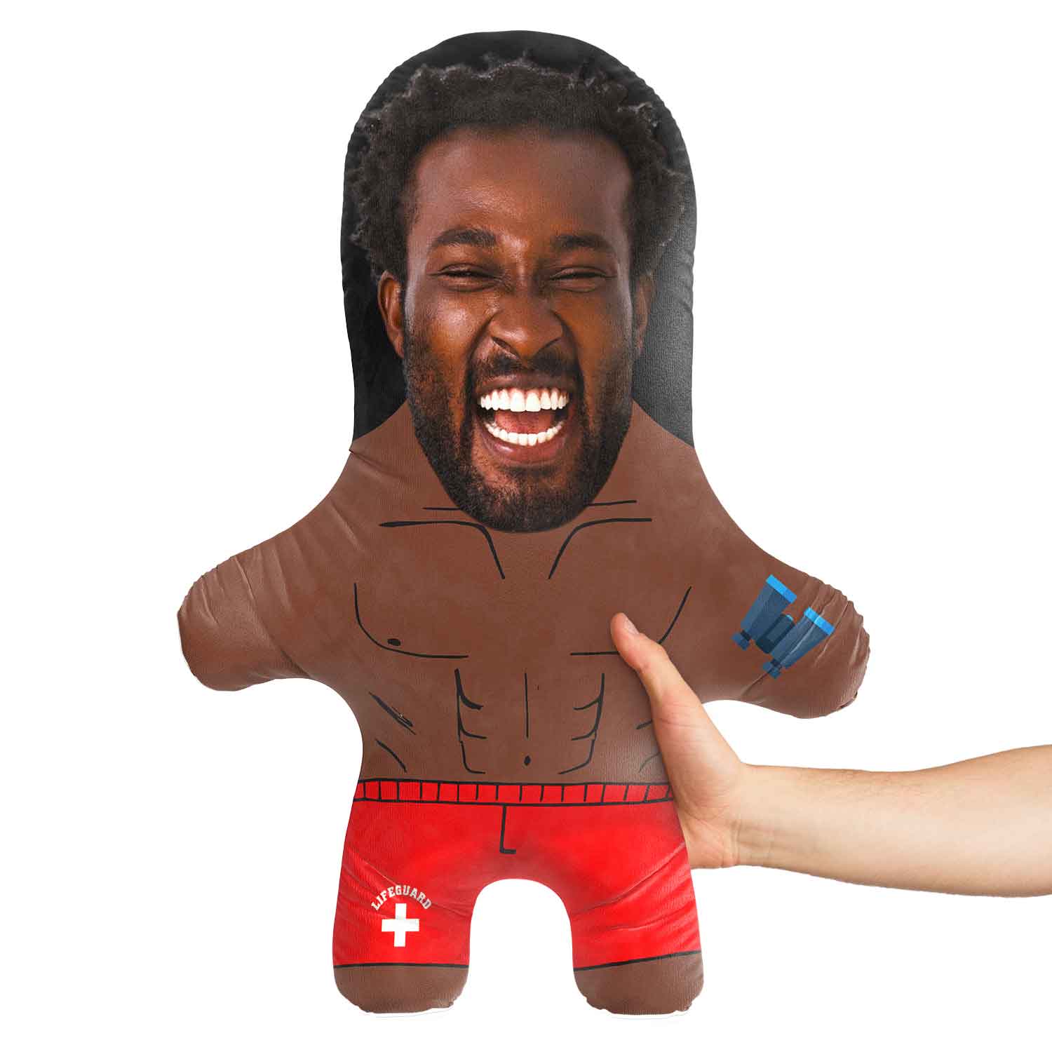 Male Lifeguard Face Pillow Doll