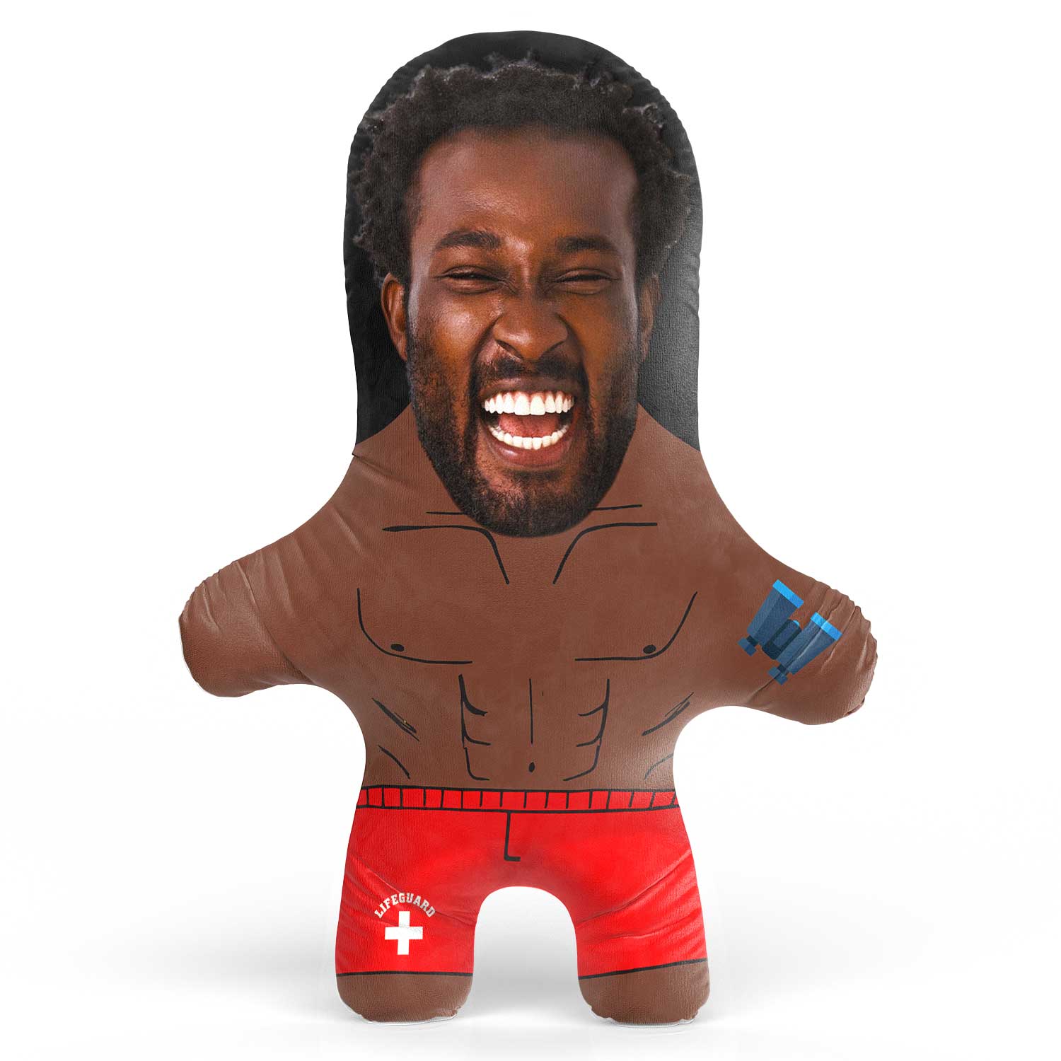 Male Lifeguard Face Pillow Doll