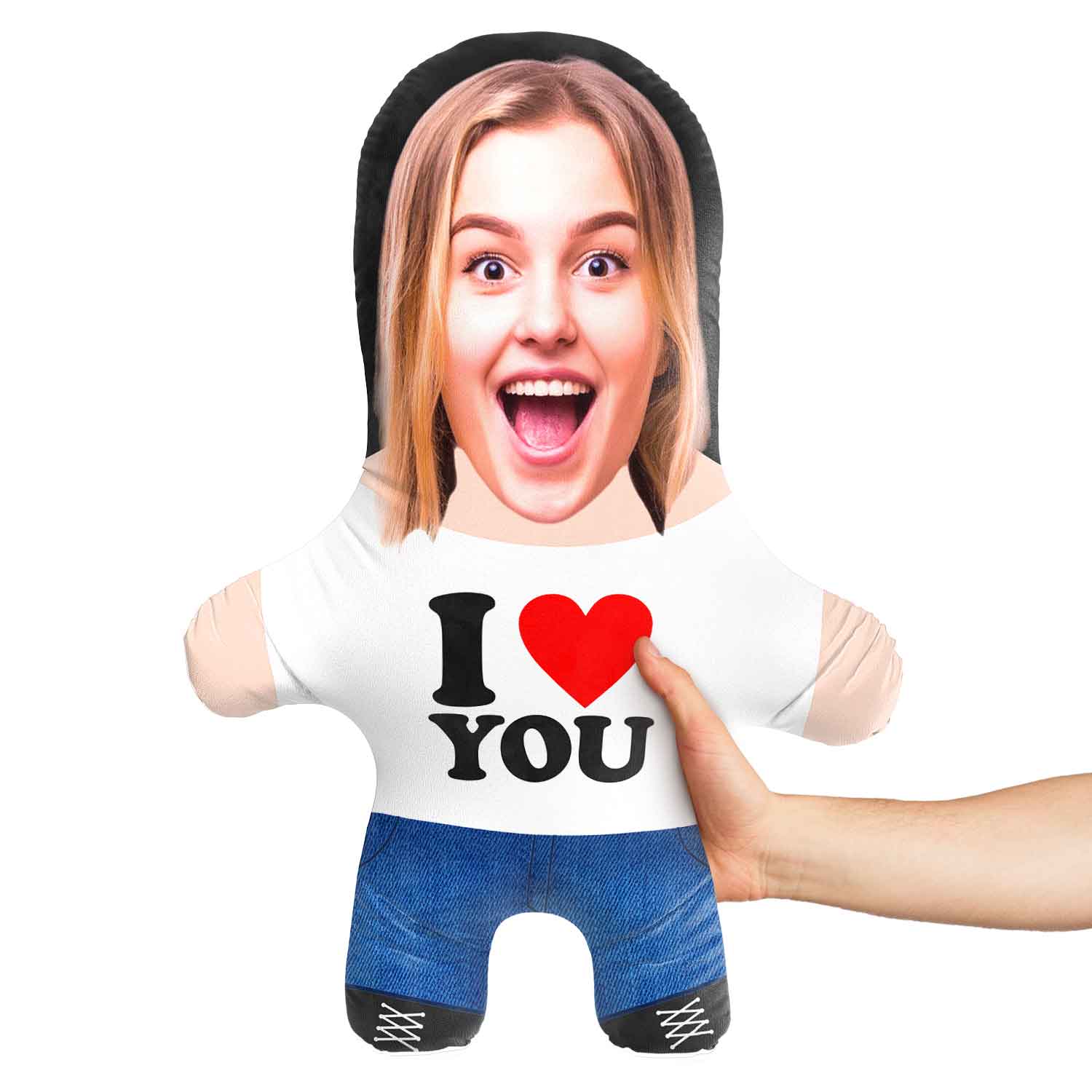 I Heart You Face Pillow Doll