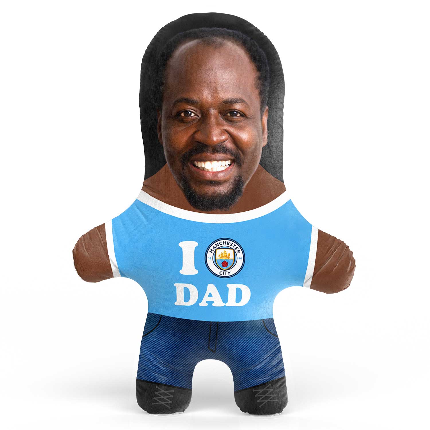 I Love Dad Man City Face Pillow
