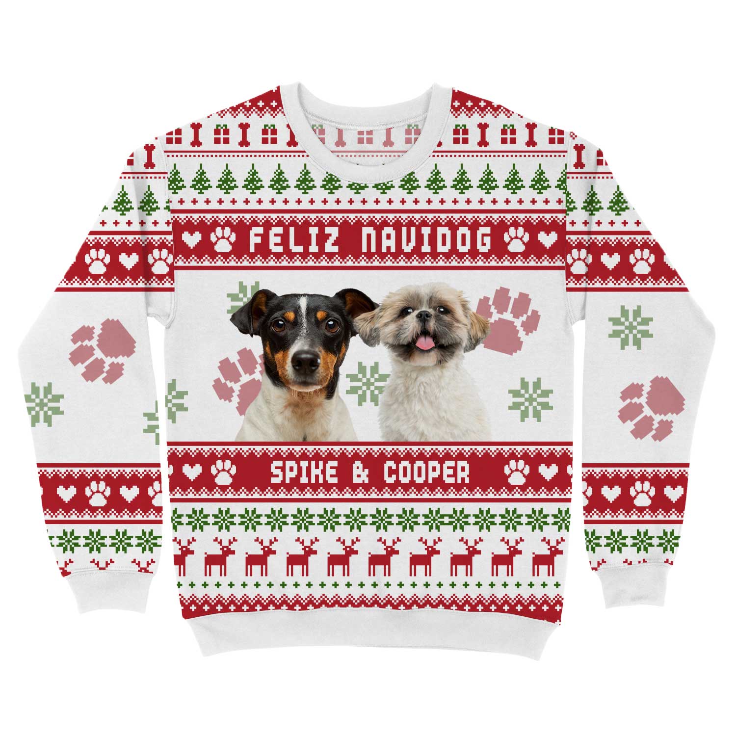 Feliz Navidog Personalised Christmas Jumper
