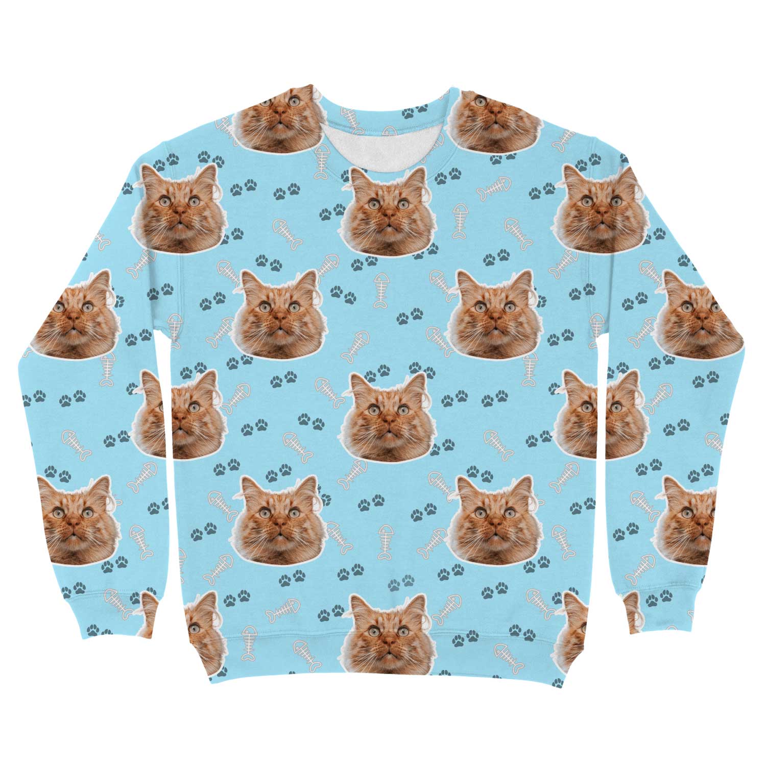 Cat Pattern Personalised Sweatshirt