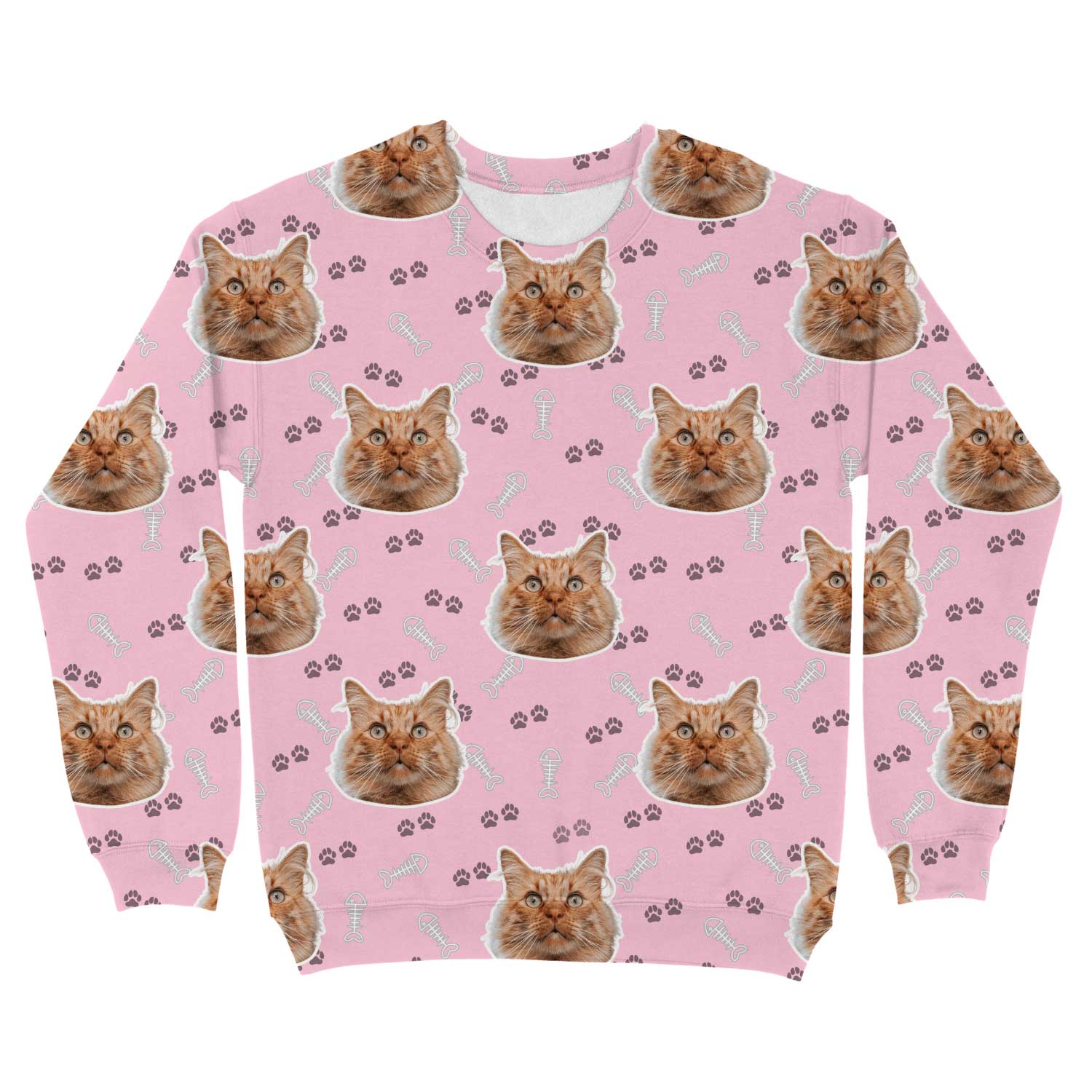 Cat Pattern Personalised Sweatshirt