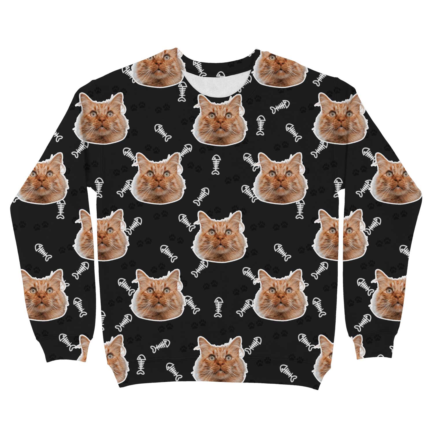 Cat Pattern Personalised Sweatshirt