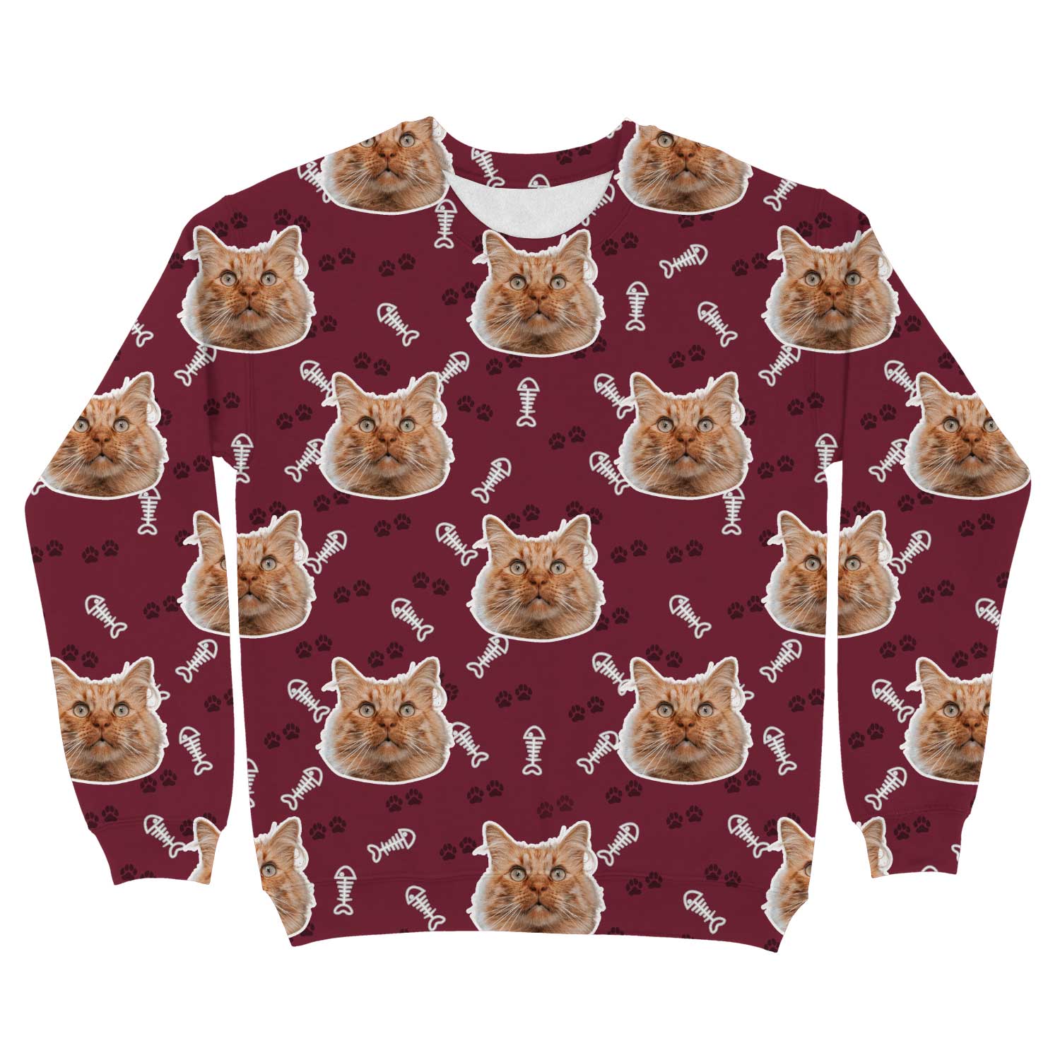 Cat Pattern Personalised Sweatshirt