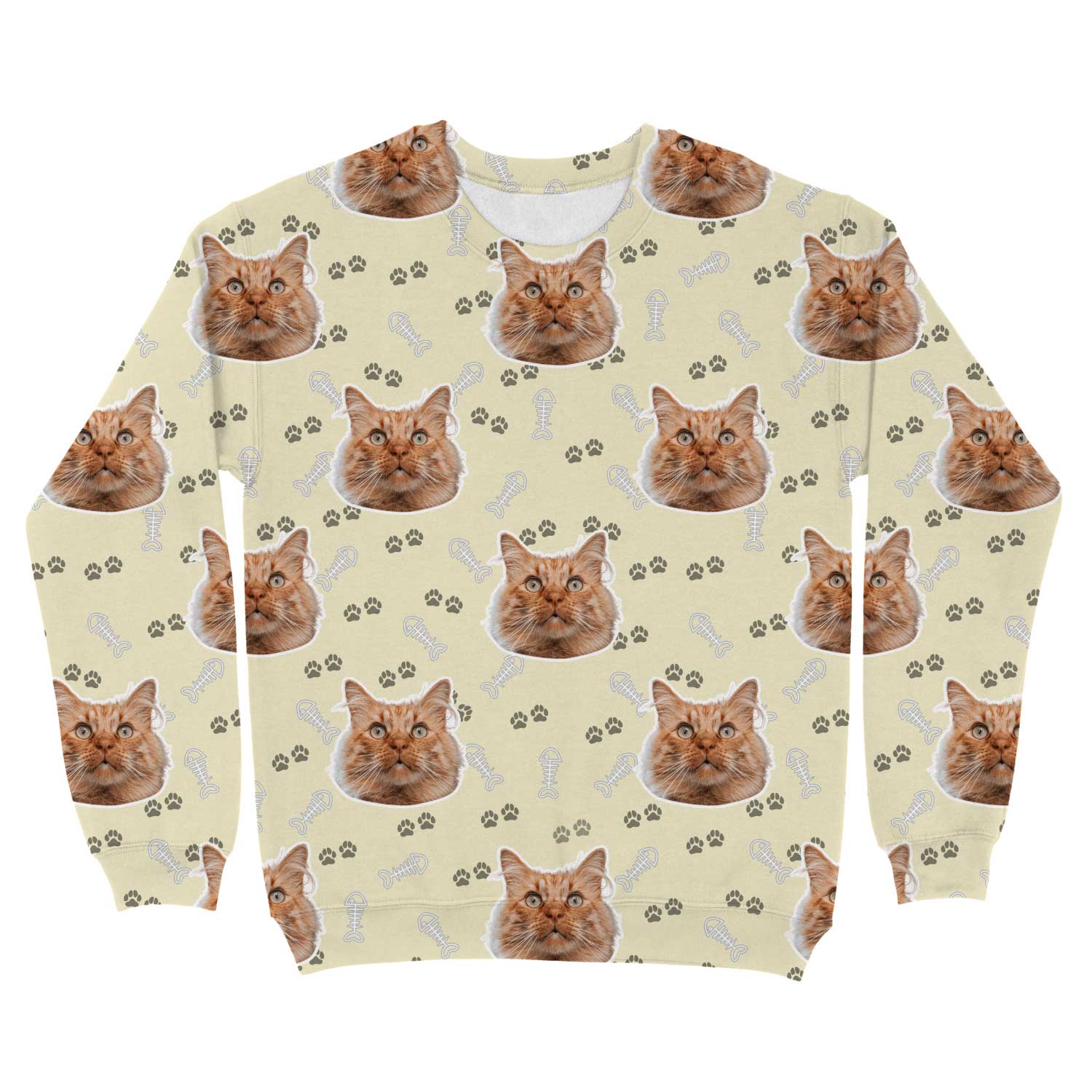 Cat Pattern Personalised Sweatshirt
