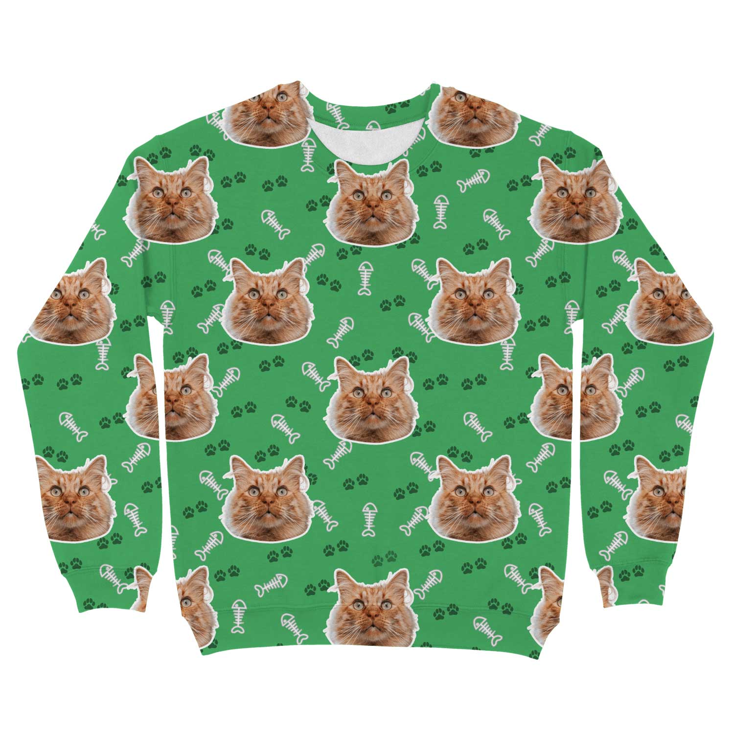 Cat Pattern Personalised Sweatshirt