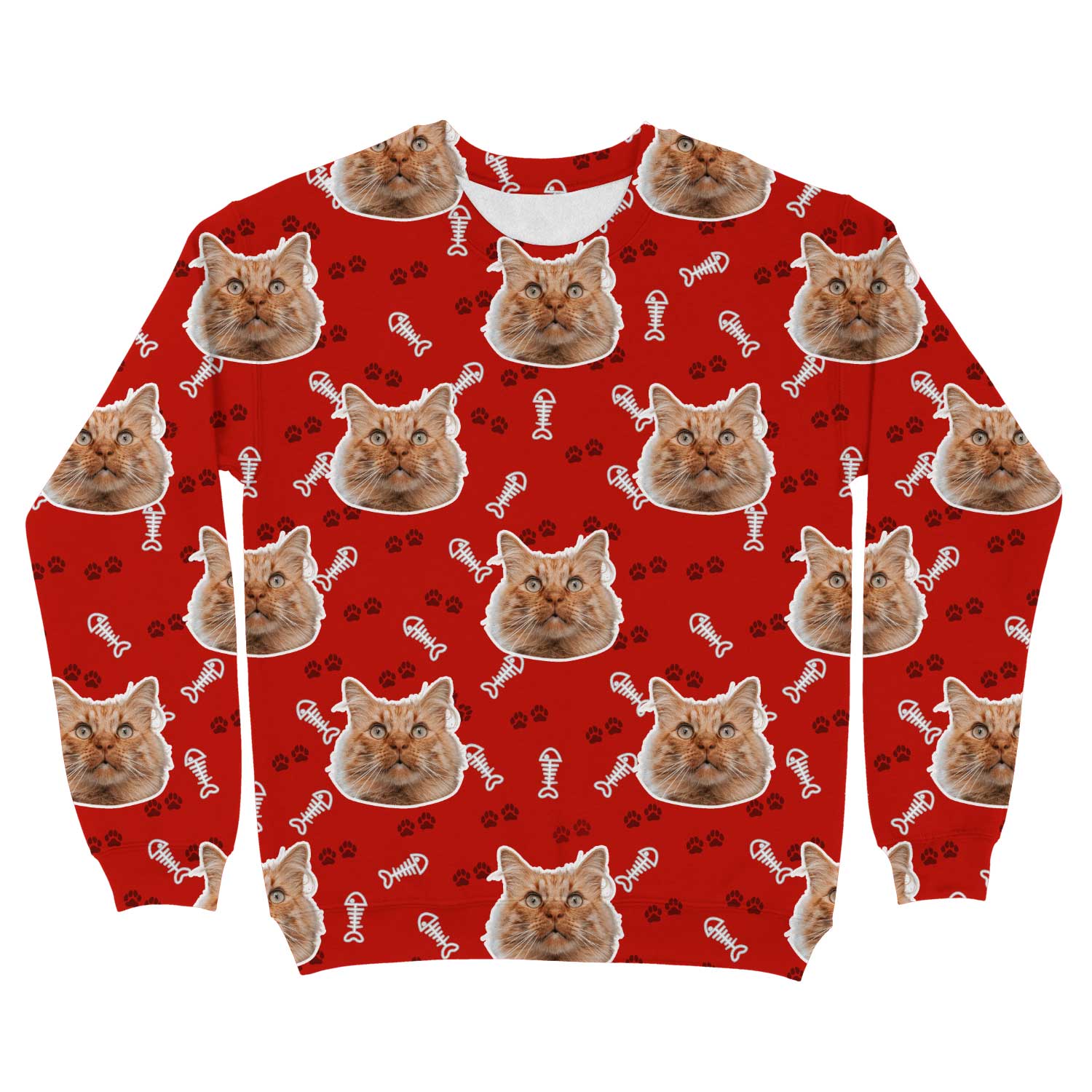 Cat Pattern Personalised Sweatshirt