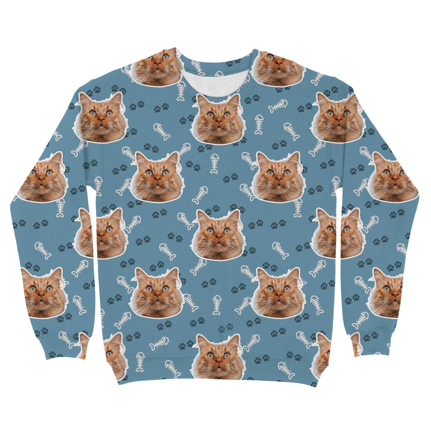Cat Pattern Personalised Sweatshirt