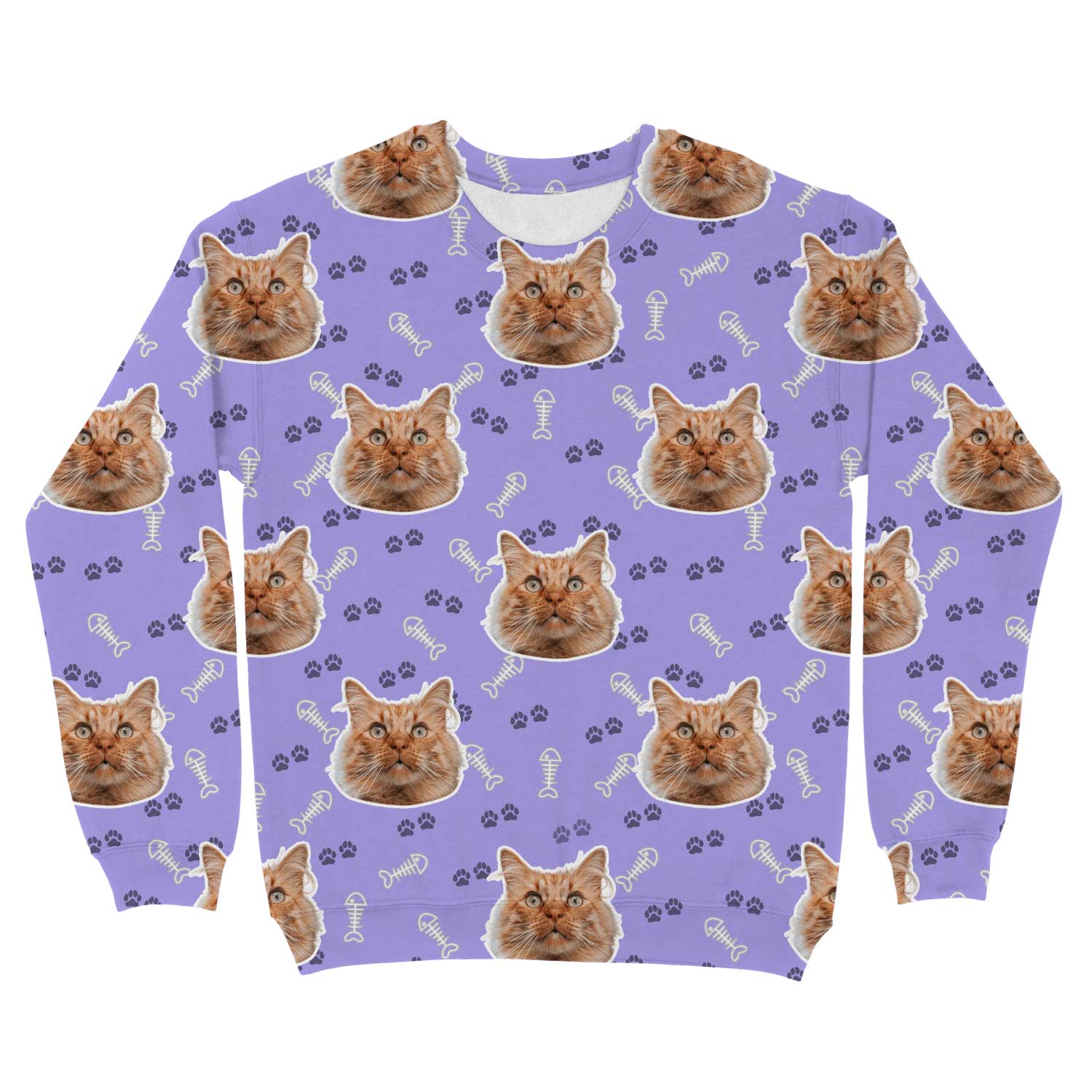 Cat Pattern Personalised Sweatshirt