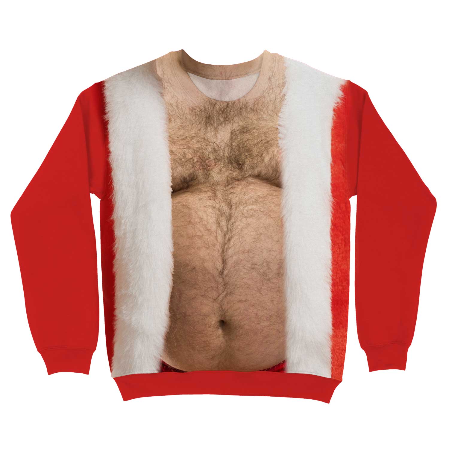 Hairy Santa Man Personalised Christmas Jumper
