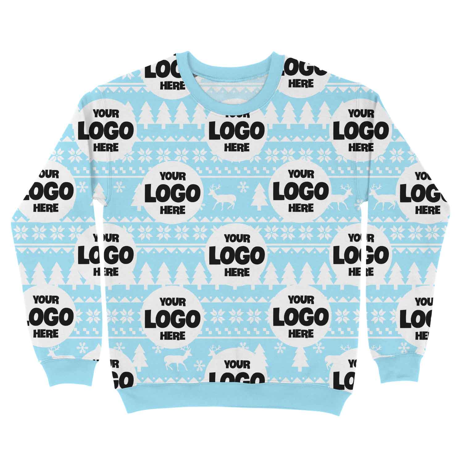 Your Logo Pattern Multi Personalised Christmas Jumper