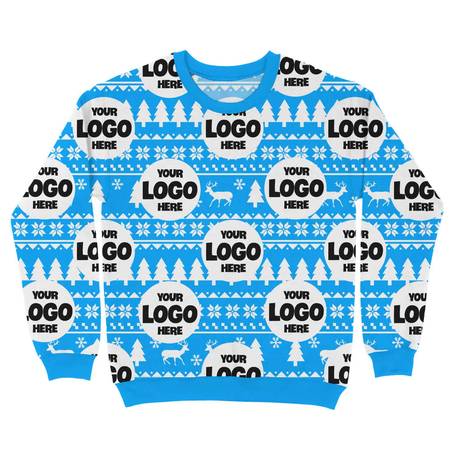 Your Logo Pattern Multi Personalised Christmas Jumper