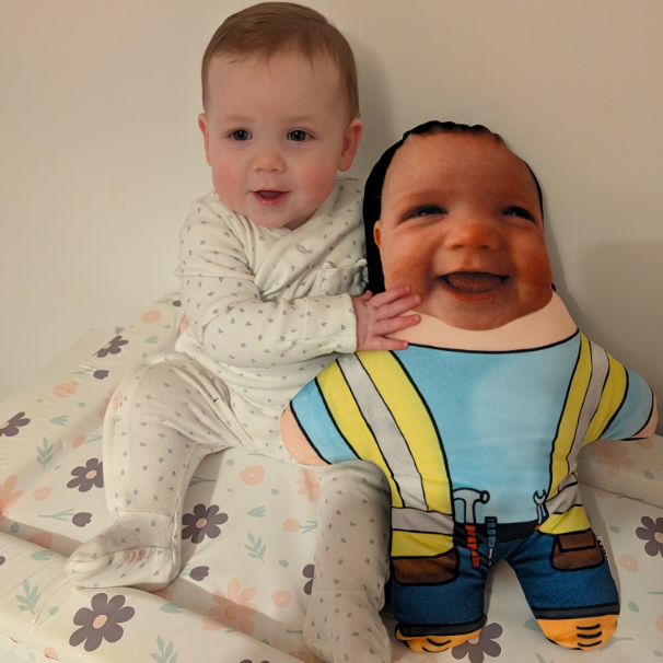 Builder Face Pillow Doll