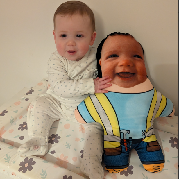 Builder Face Pillow Doll