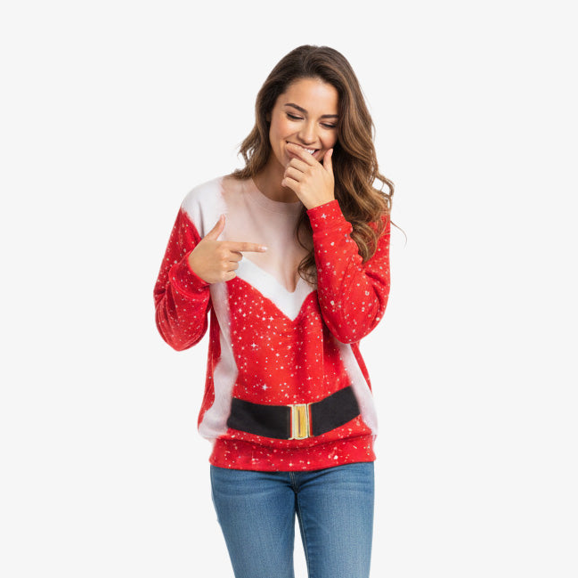 Sexy Lady Santa Christmas Jumper