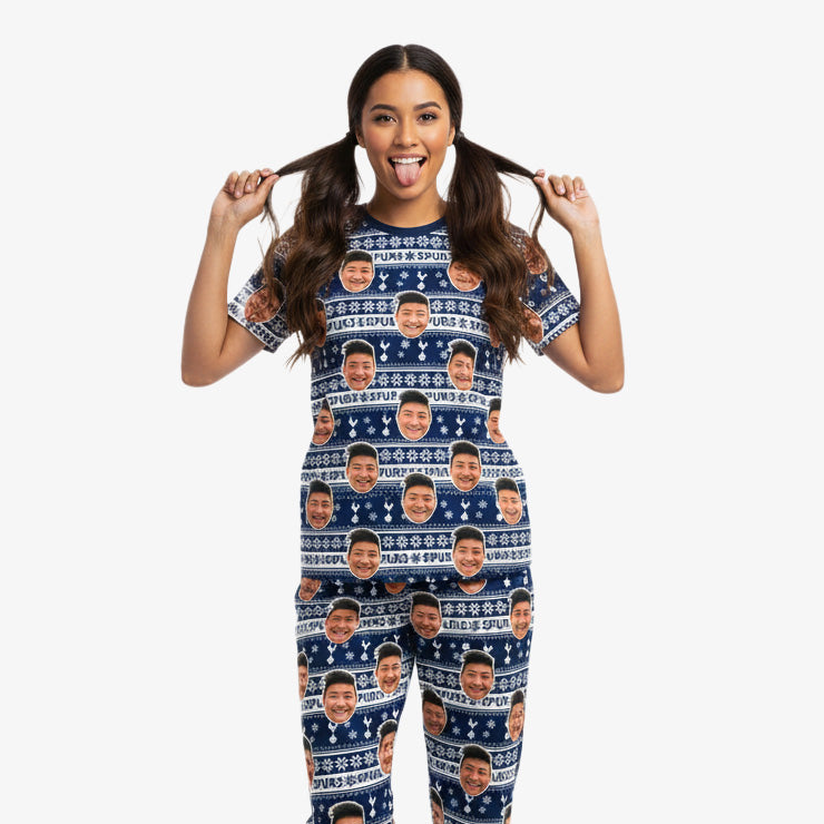 Spurs Christmas Personalised Women's Pyjamas - Trouser Set